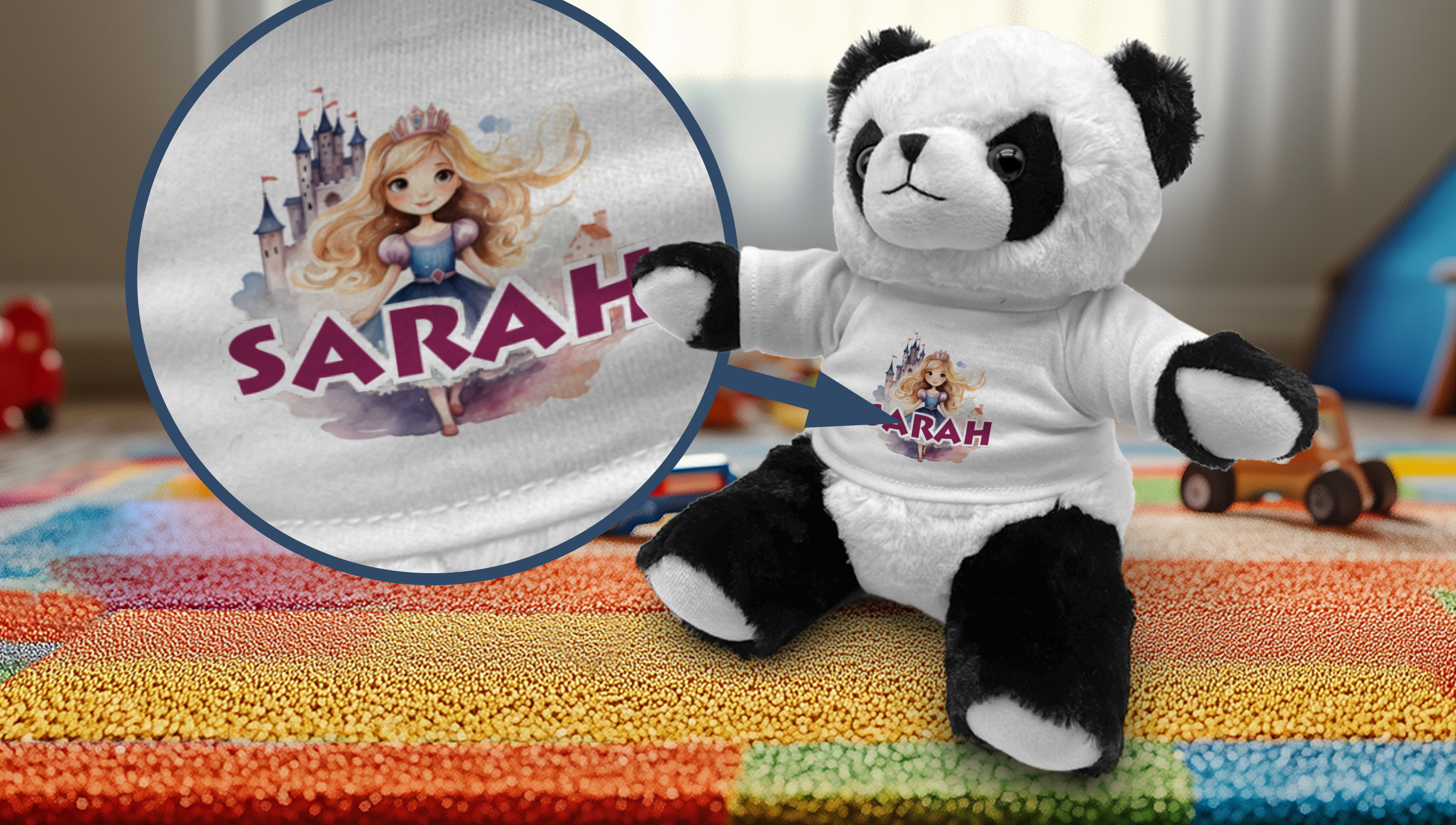 Dein personalisierter Kuschelpanda mit Bild