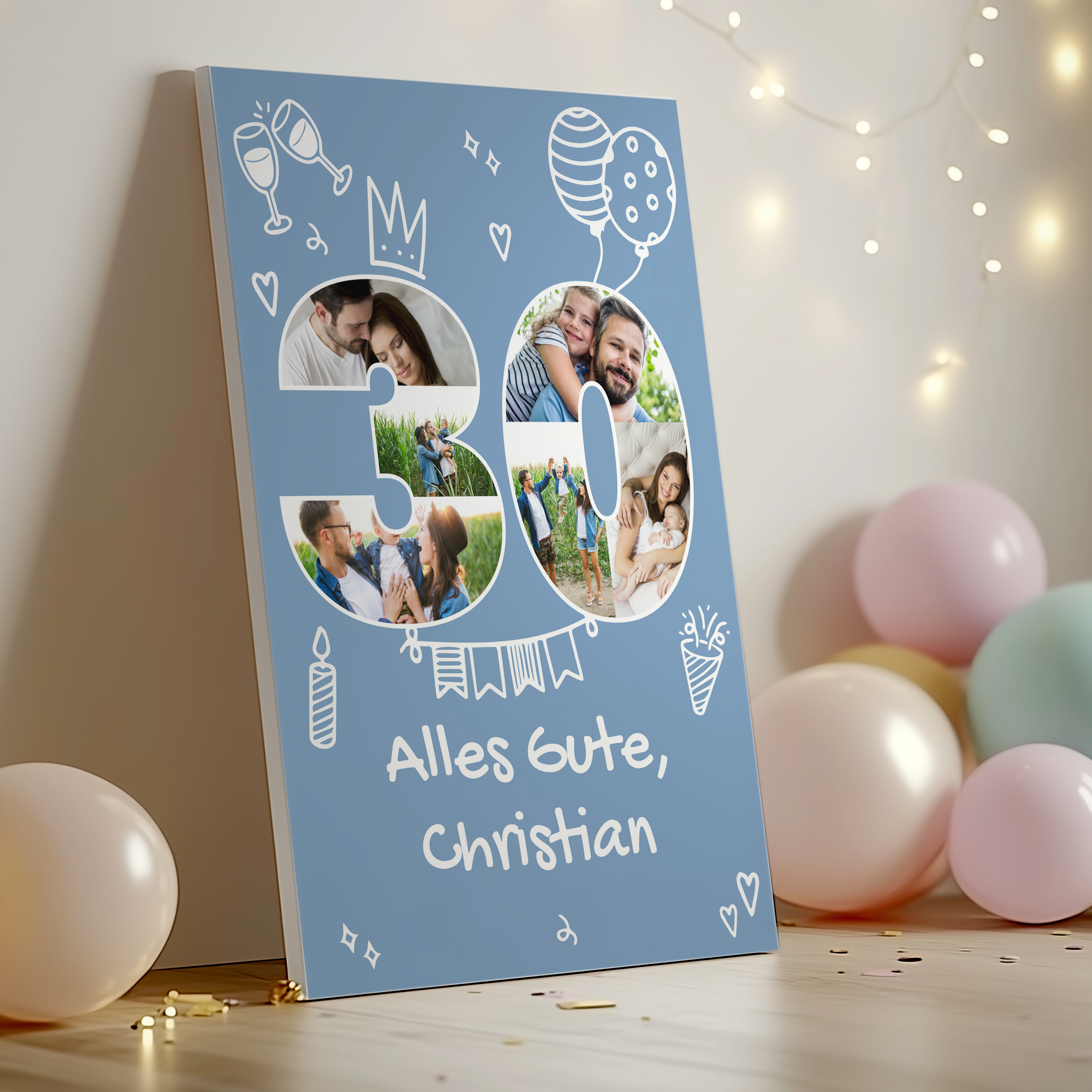 Fotocollage auf Hartschaumplatte