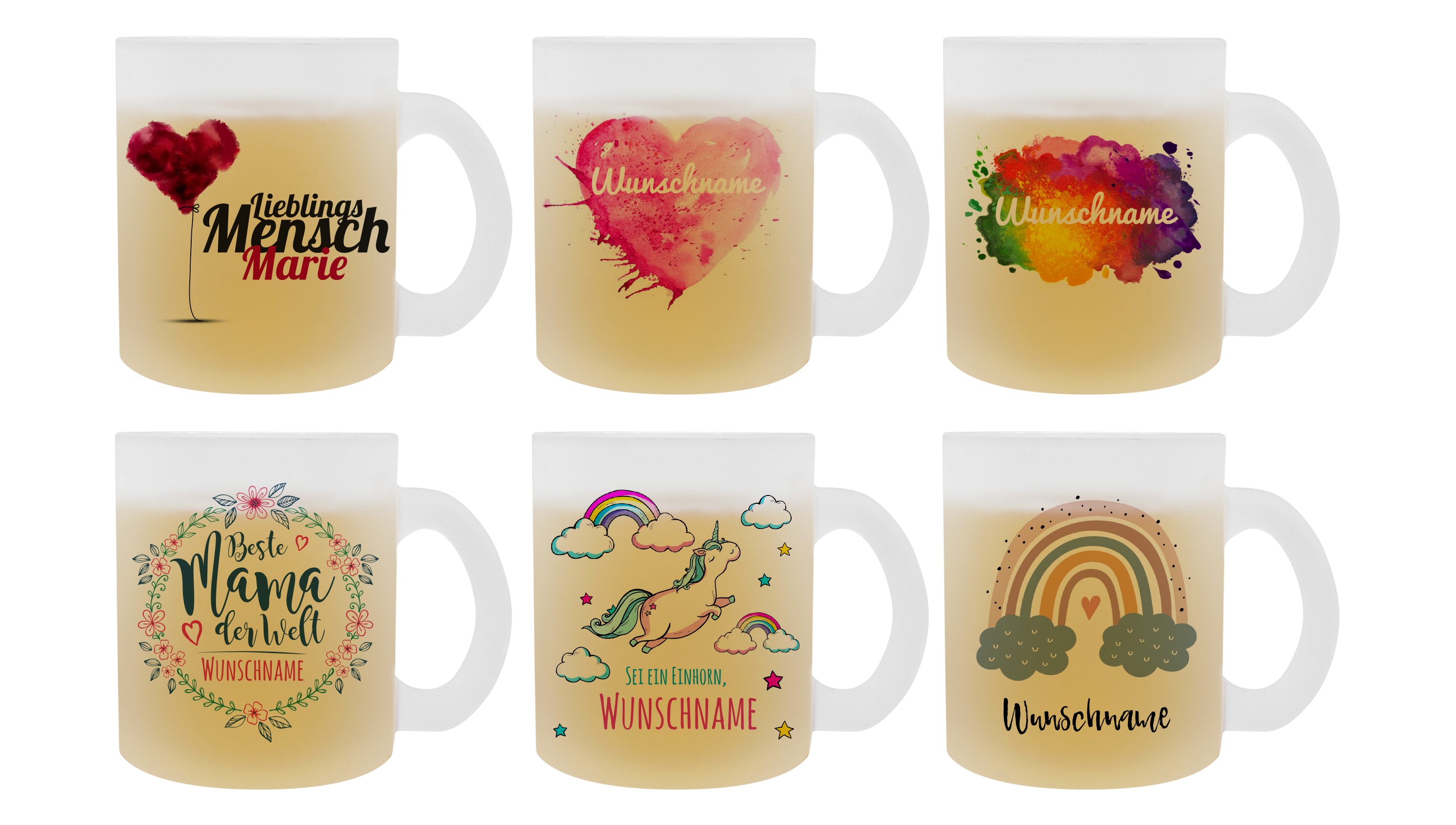 Glühwein-Becher oder Teegläser bedrucken lassen