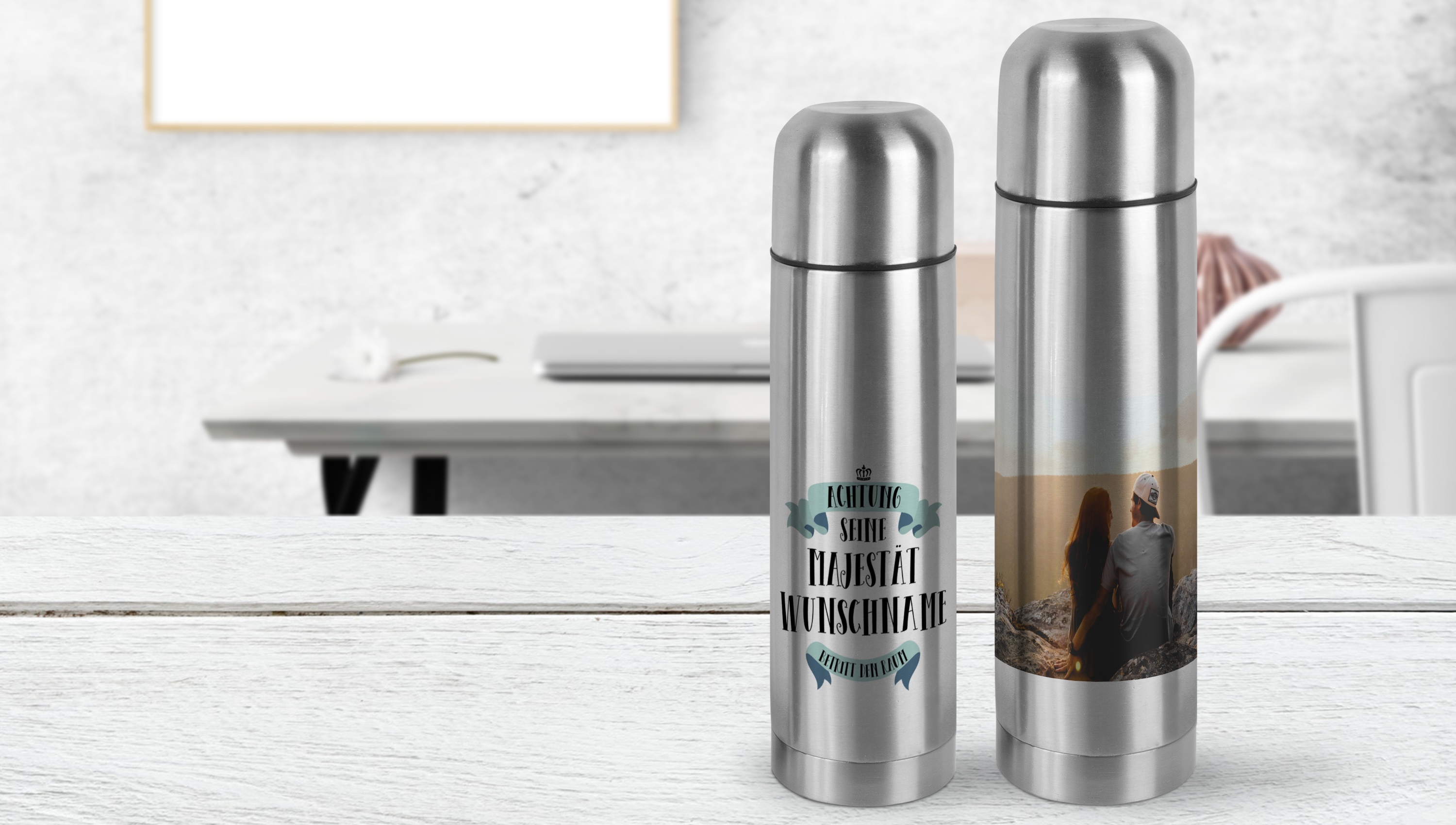 Personalisierte Thermoskanne selbst gestalten