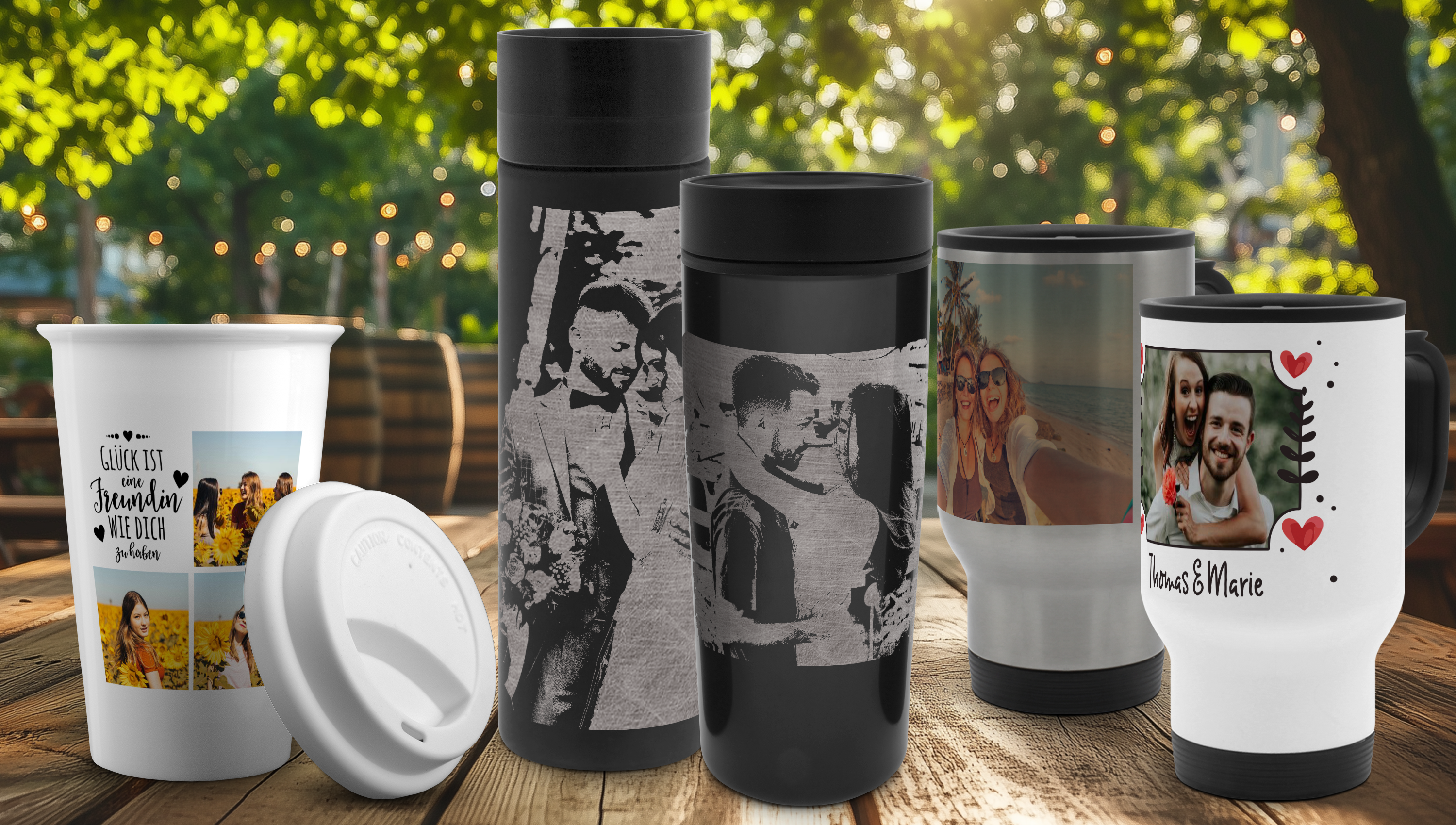 Isolierbecher bedrucken: Thermobecher personalisiert mit Foto