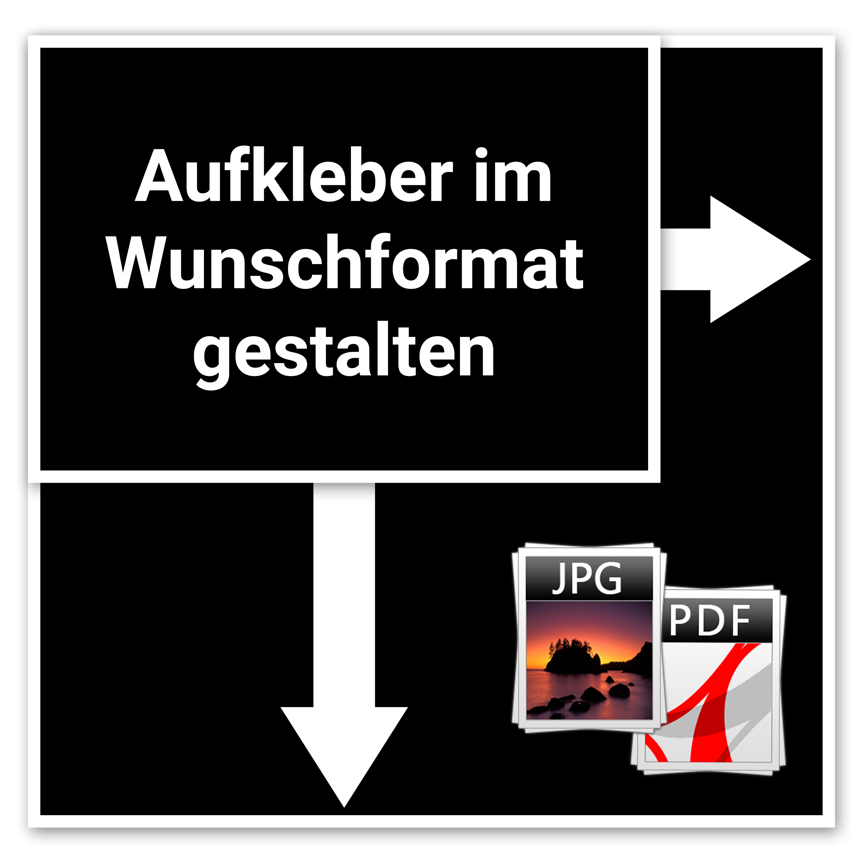 Aufkleber - Freie Größenangabe