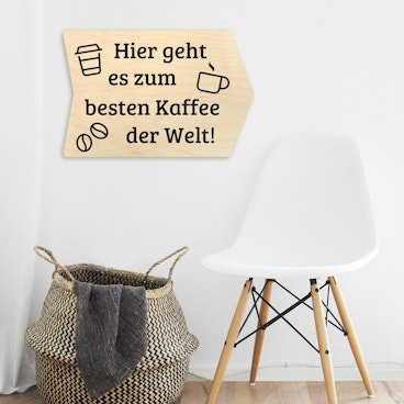 Holzschilder bedrucken mit Konturschnitt