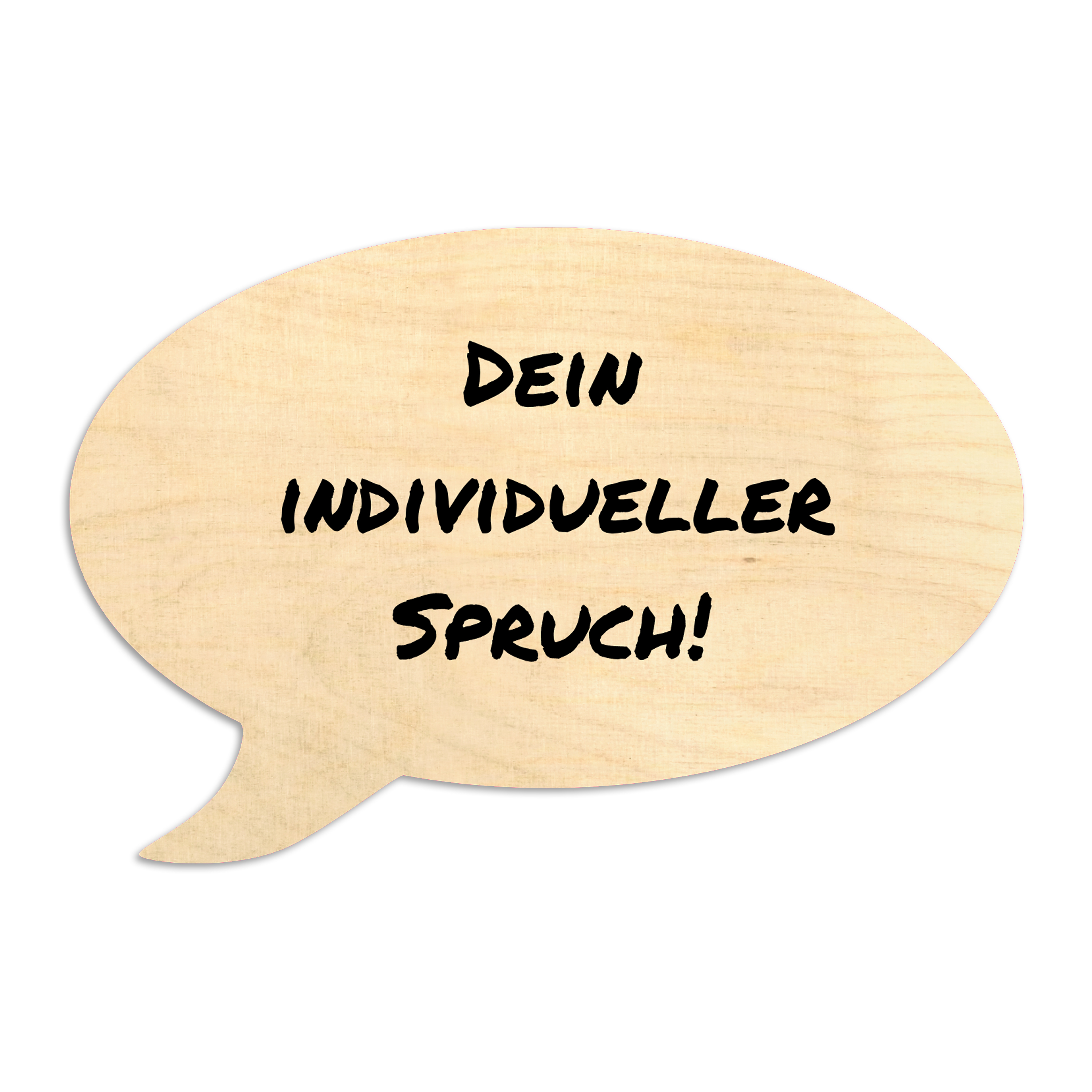 Holzschild Sprechblase