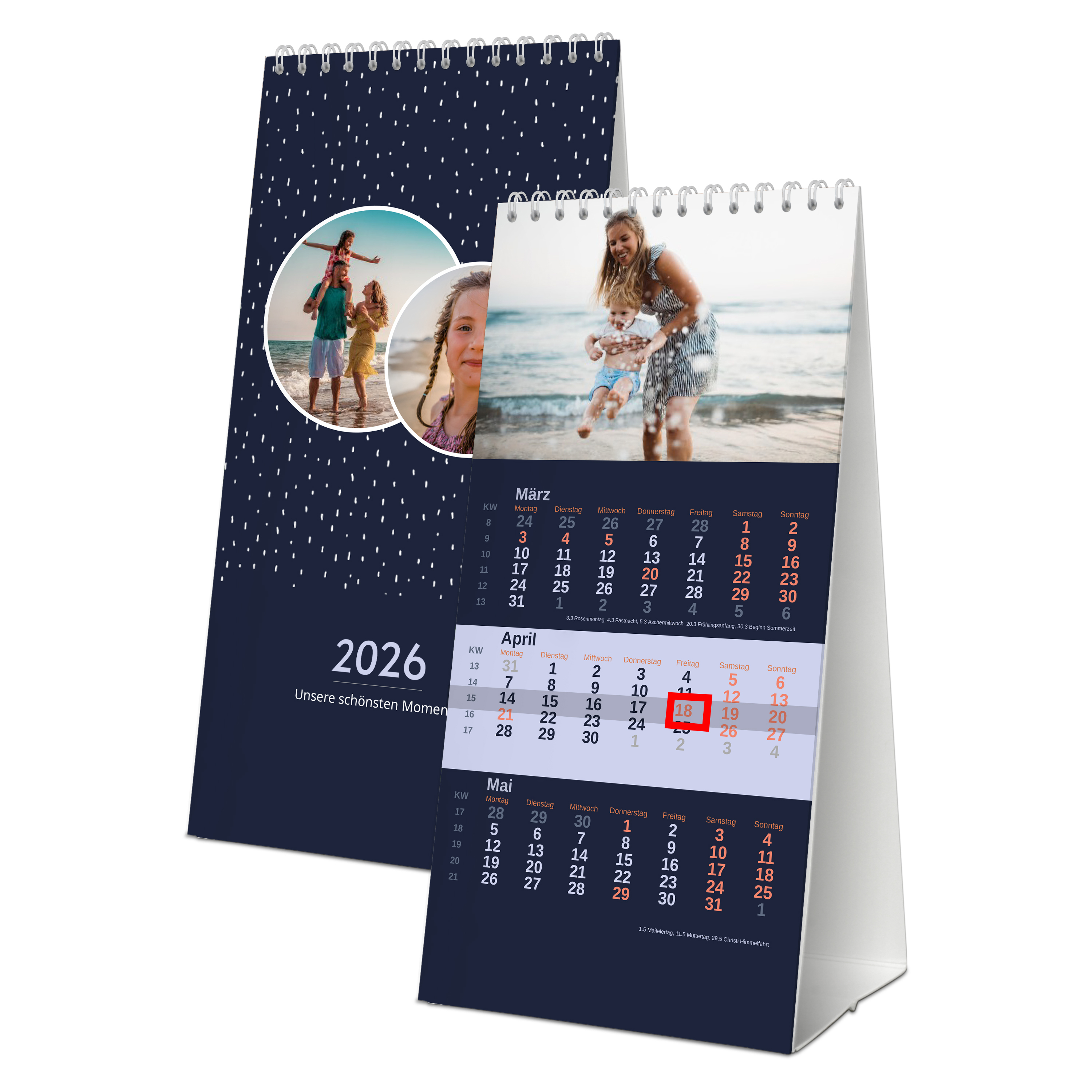 3-Monats-Tischkalender