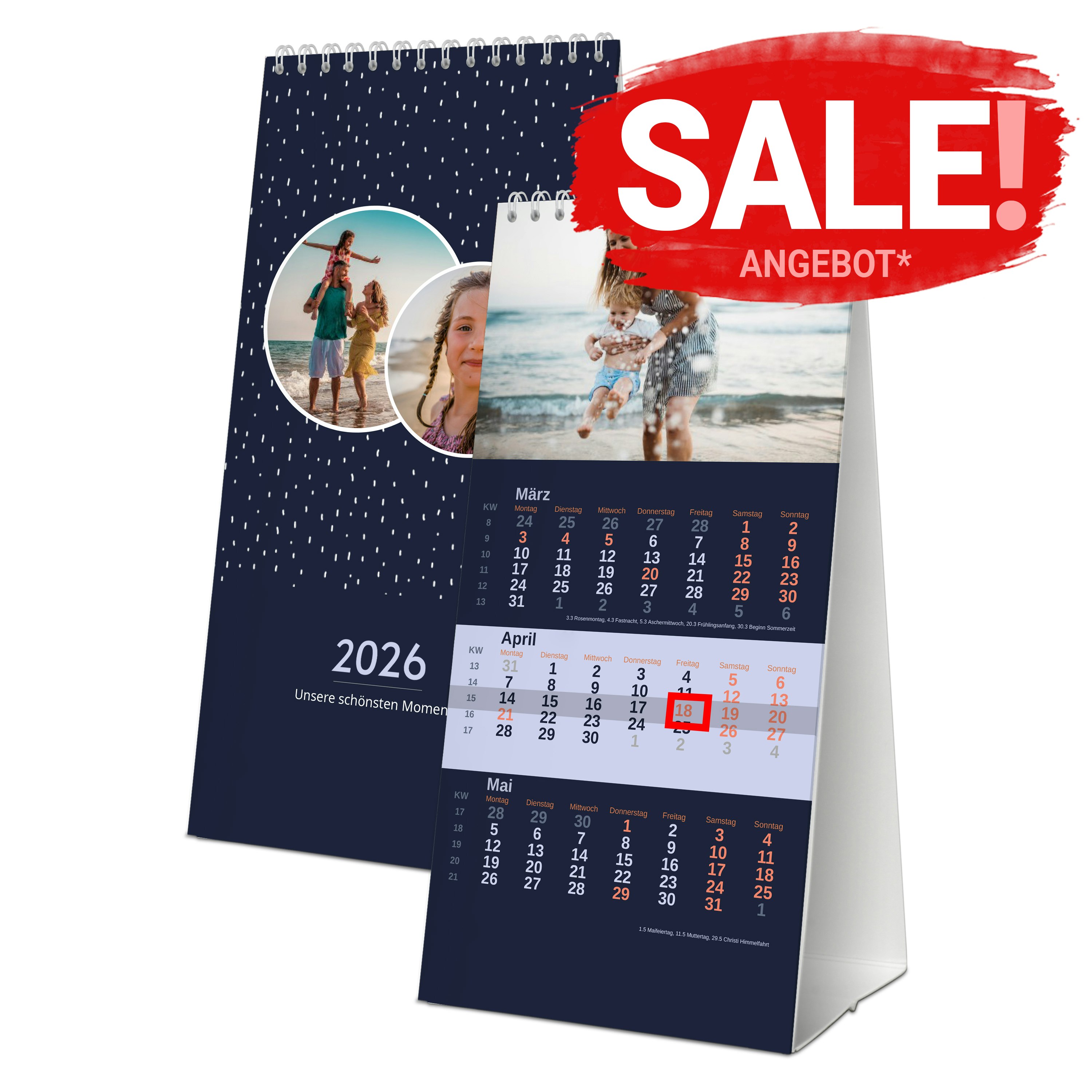 3-Monats-Tischkalender
