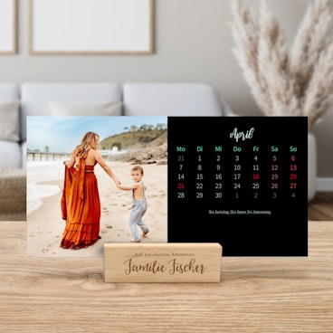 Tischkalender mit Hozfuß