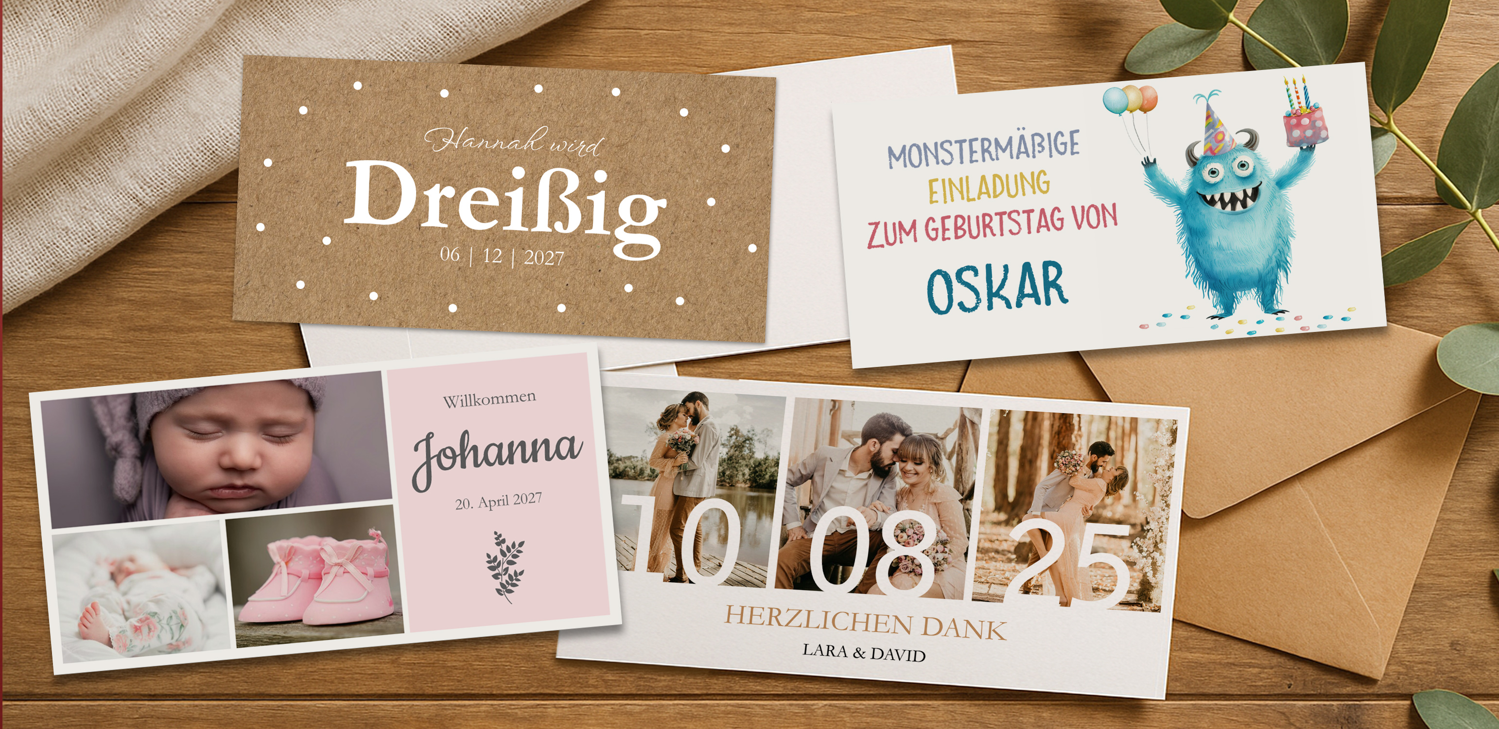 Personalisierte Grußkarten gestalten