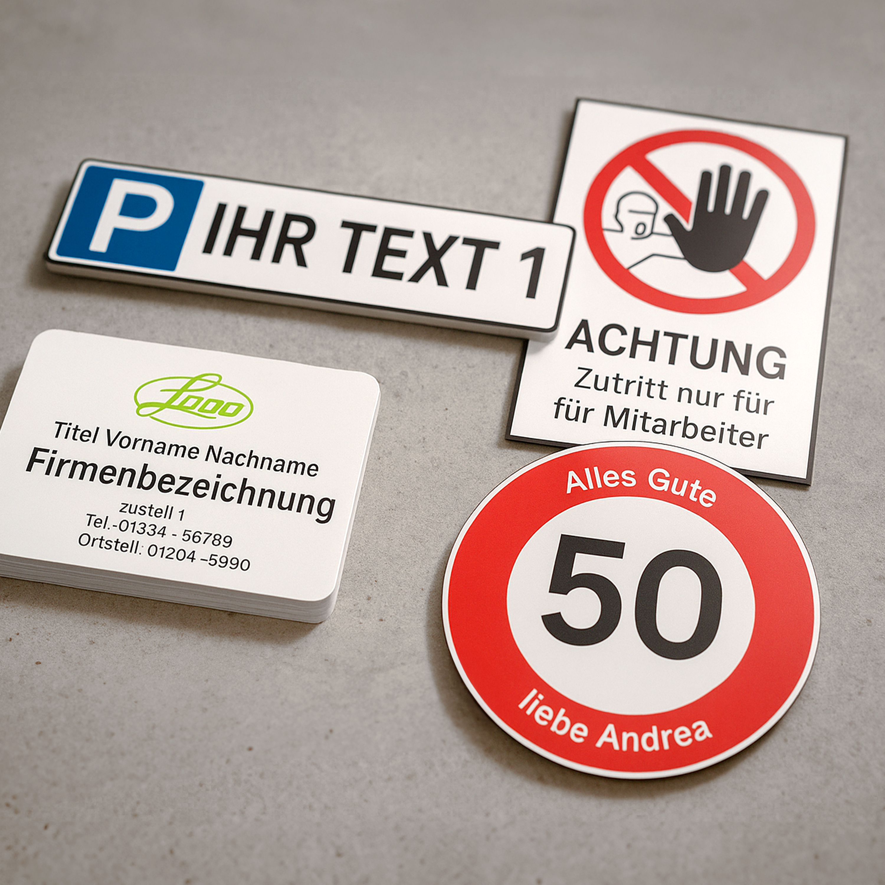 Schilder selbst gestalten