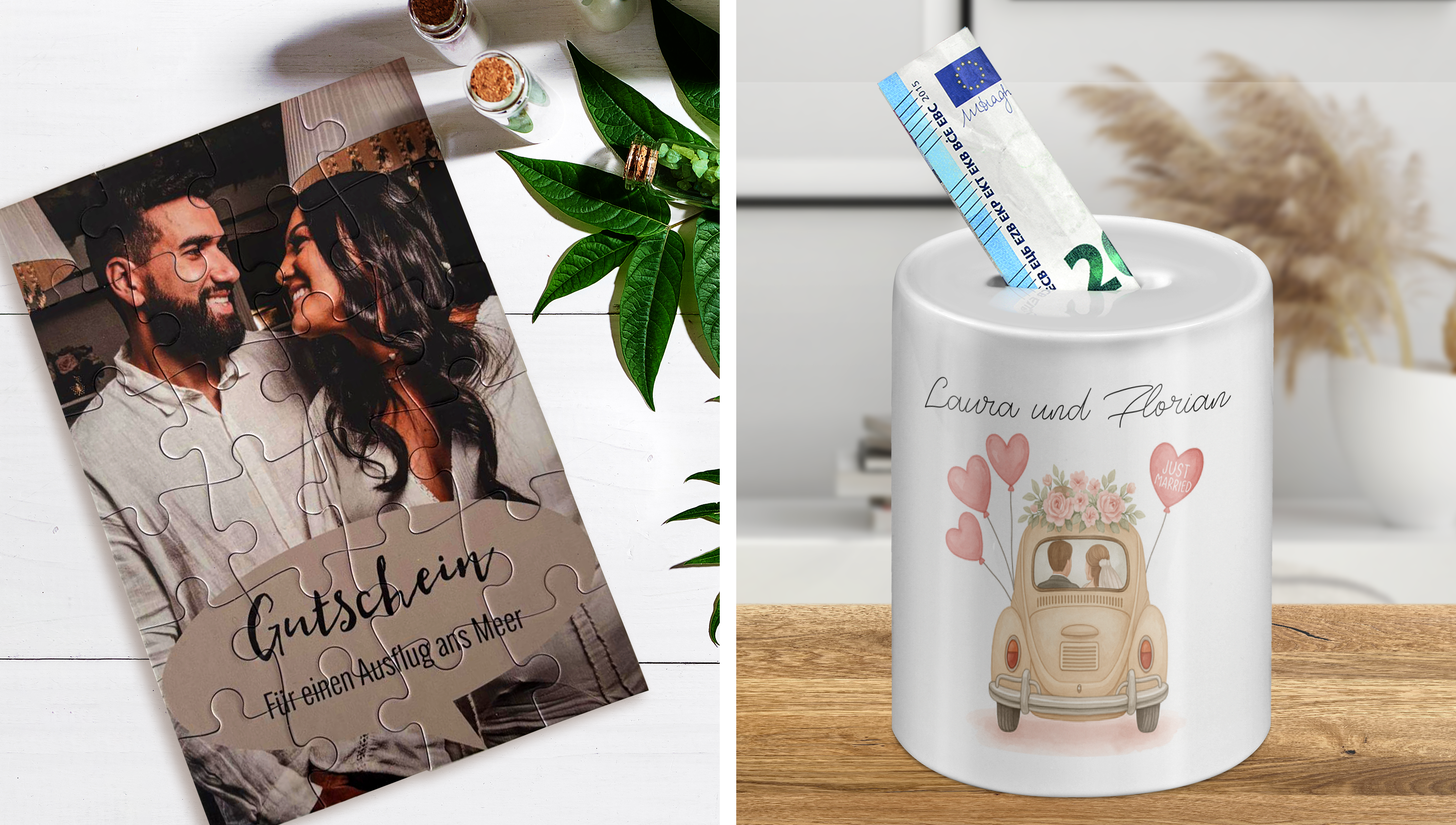 Personalisierte Geldgeschenke zur Hochzeit verpacken