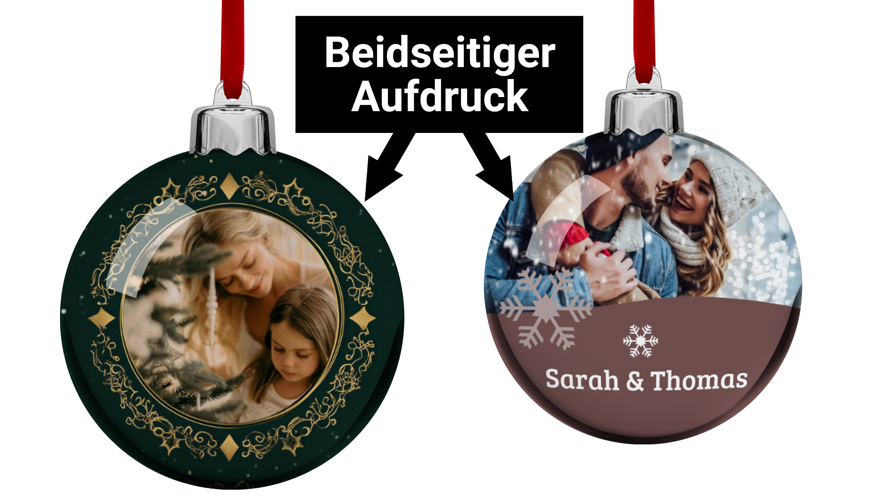 Weihnachtsschmuck personalisiert mit eigenem Foto