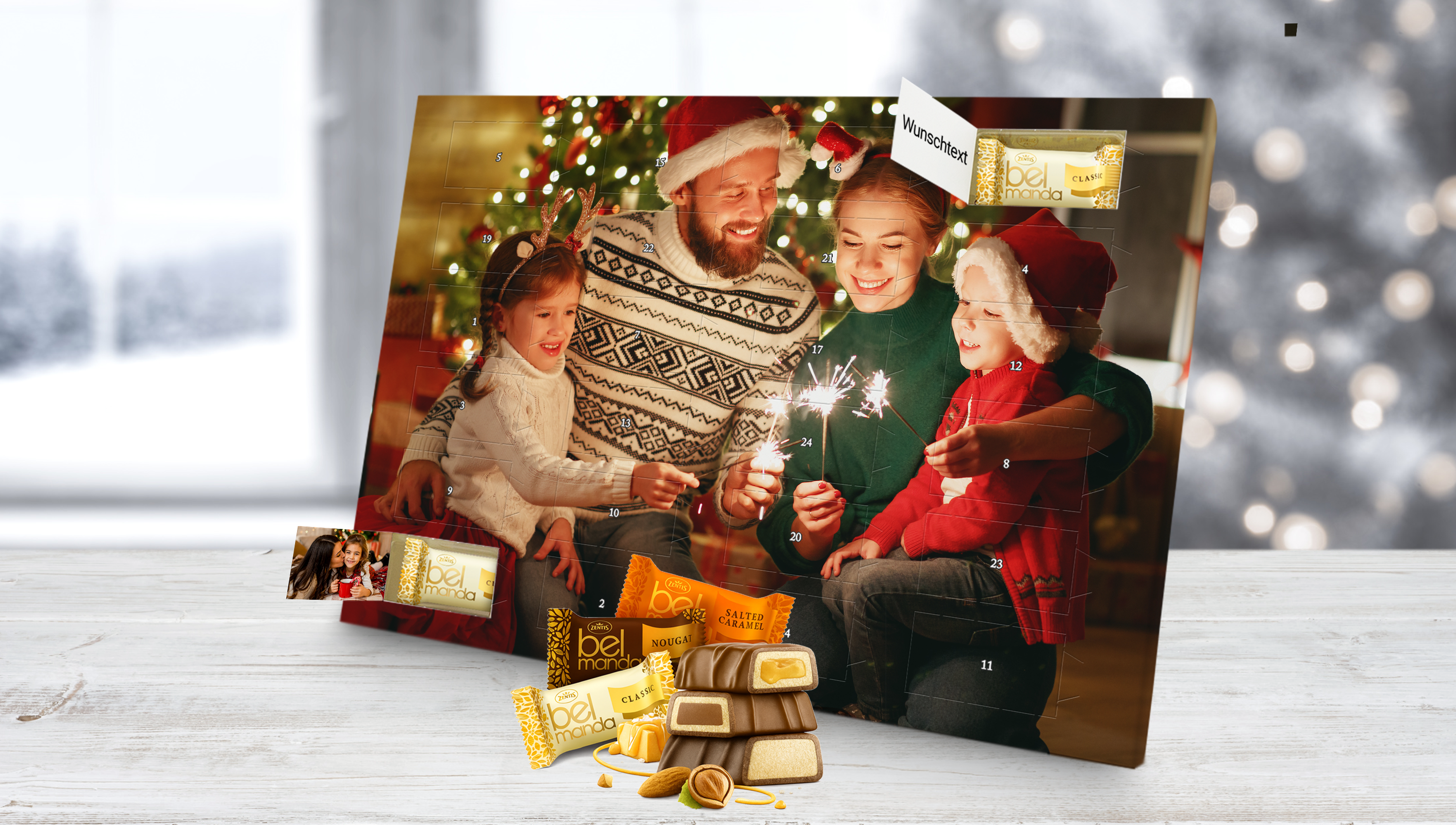 Foto-Adventskalender mit Marzipan selbst gestalten