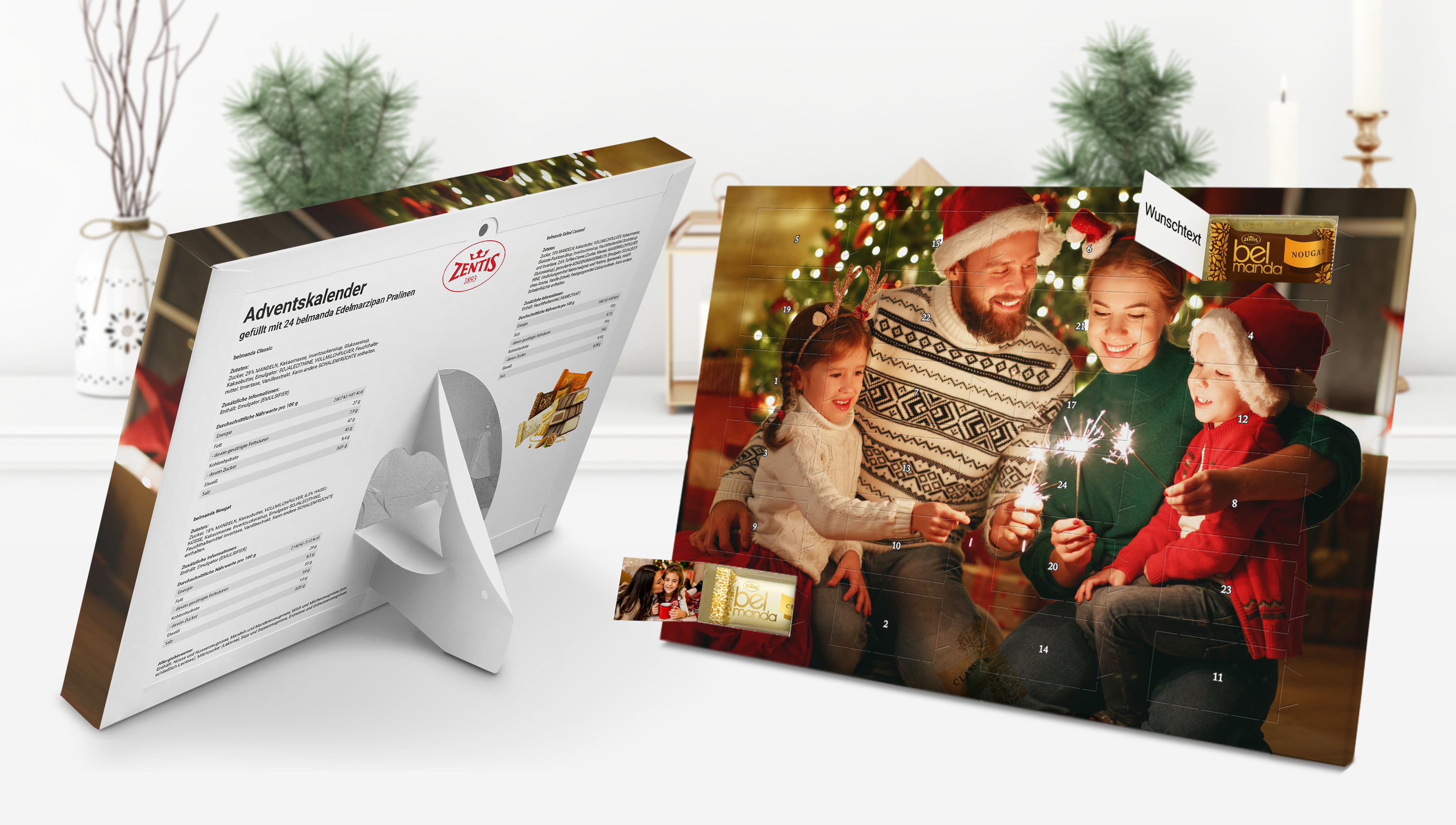 Zentis Adventskalender mit Edelmarzipan-Füllung