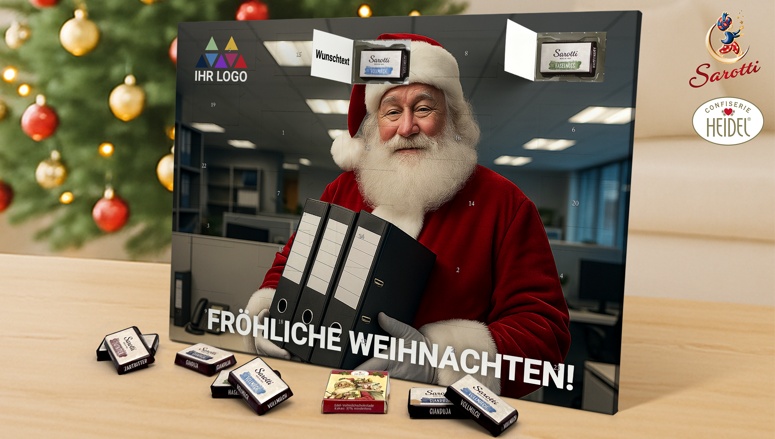Adventskalender mit Logo: Markenpräsenz, die jeden Tag wirkt