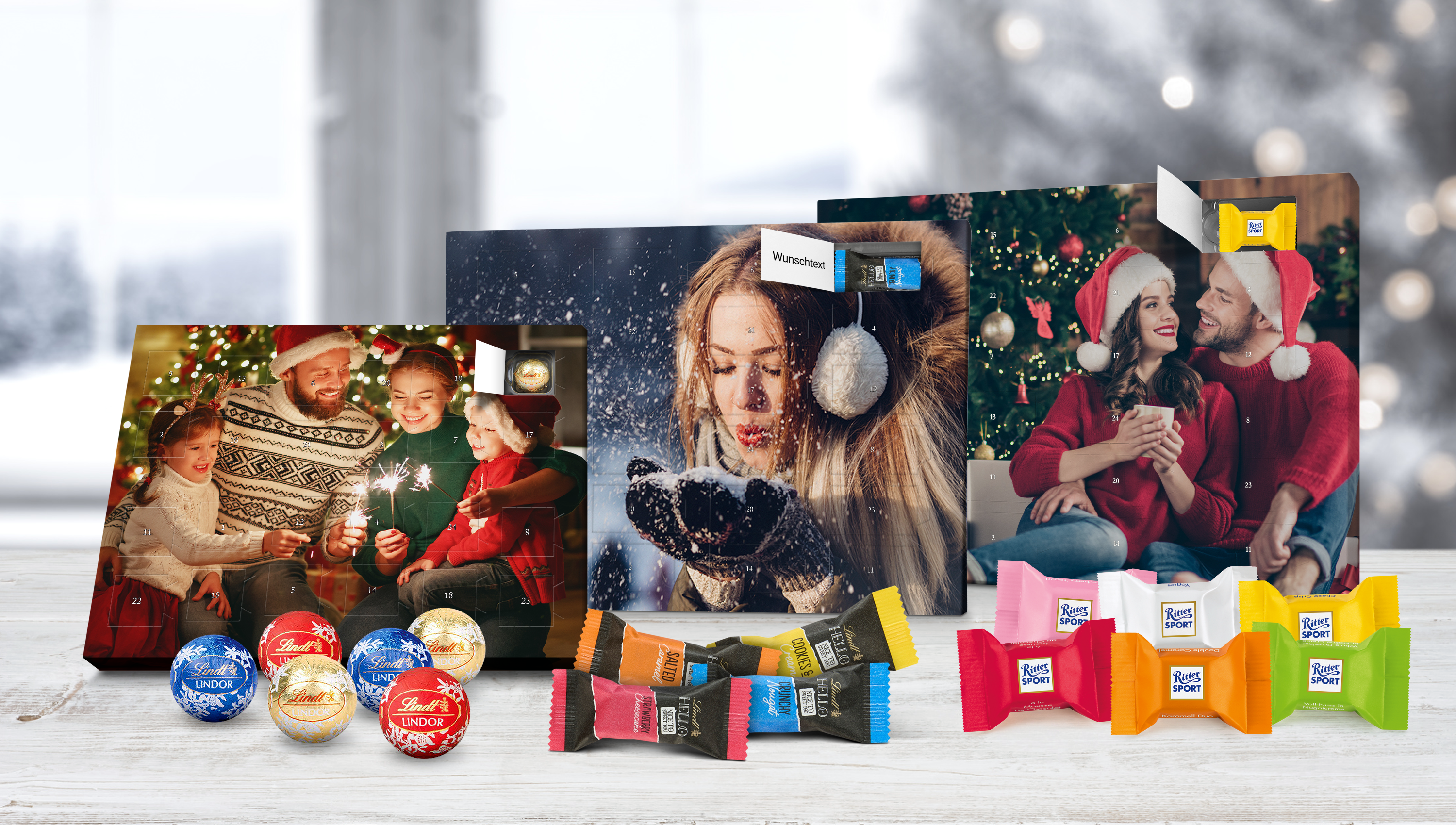 Individuelle Schoko-Adventskalender mit eigenem Foto gestalten