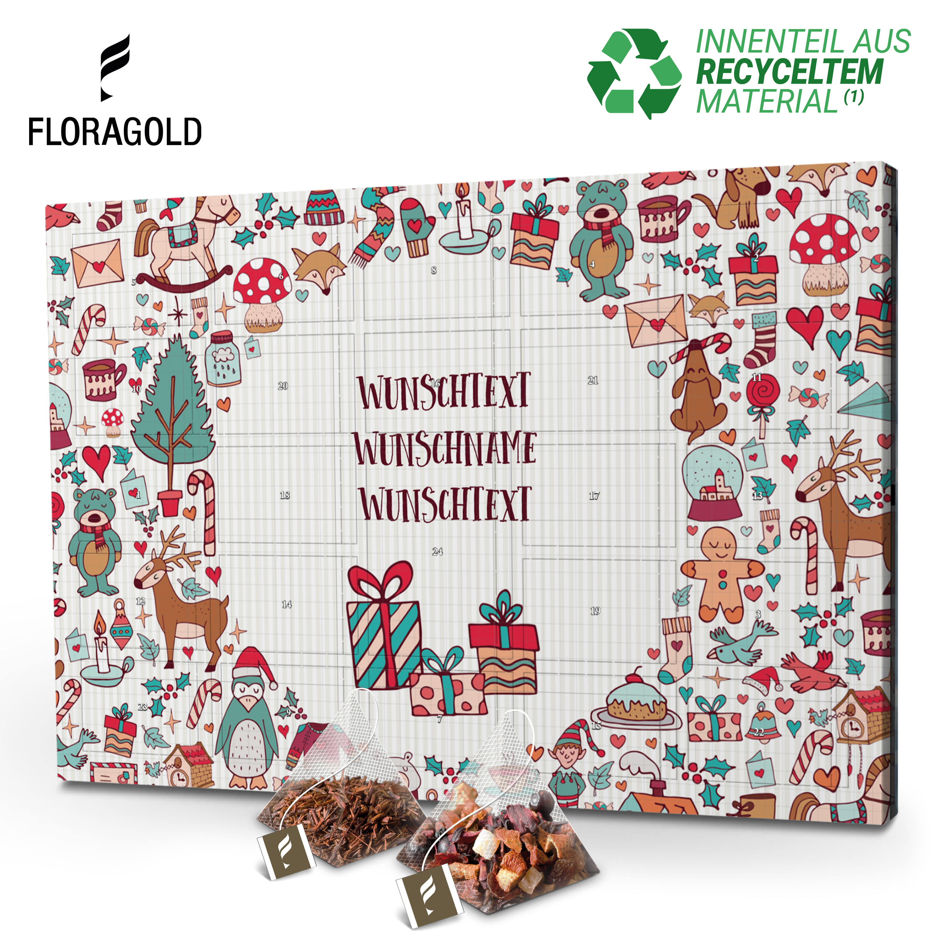 Tee-Adventskalender mit Namen