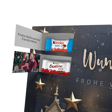 Namens-Adventskalender mit Kinder Schokolade