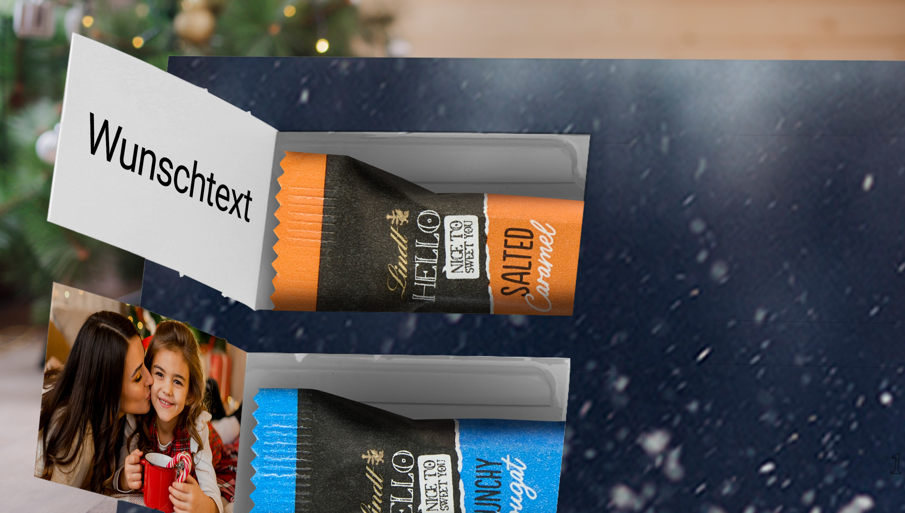 Lindt HELLO Adventskalender bedrucken – so kommt Ihr Foto auf den Weihnachtskalender Lindt HELLO