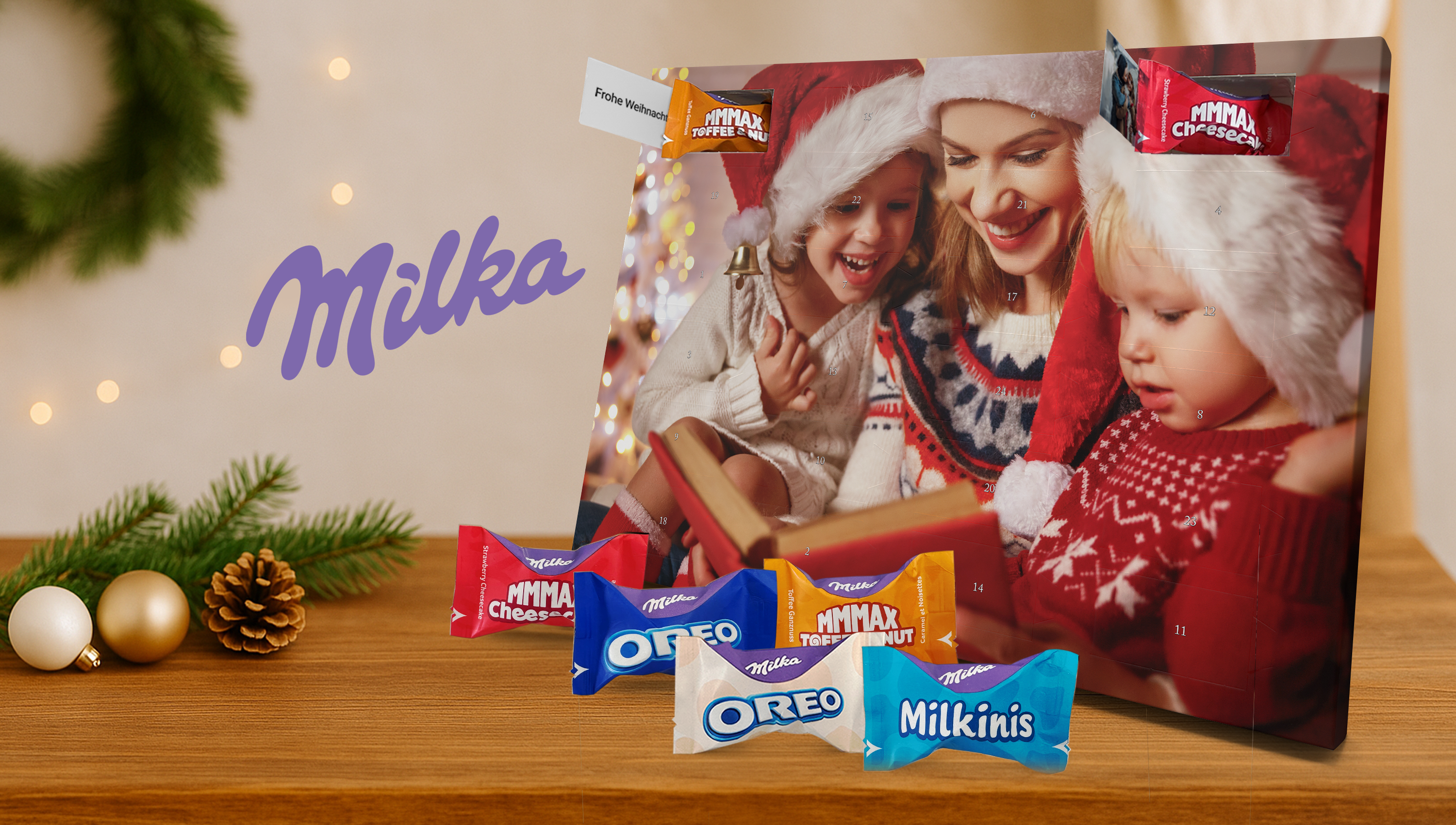 Individueller Milka Adventskalender mit Foto