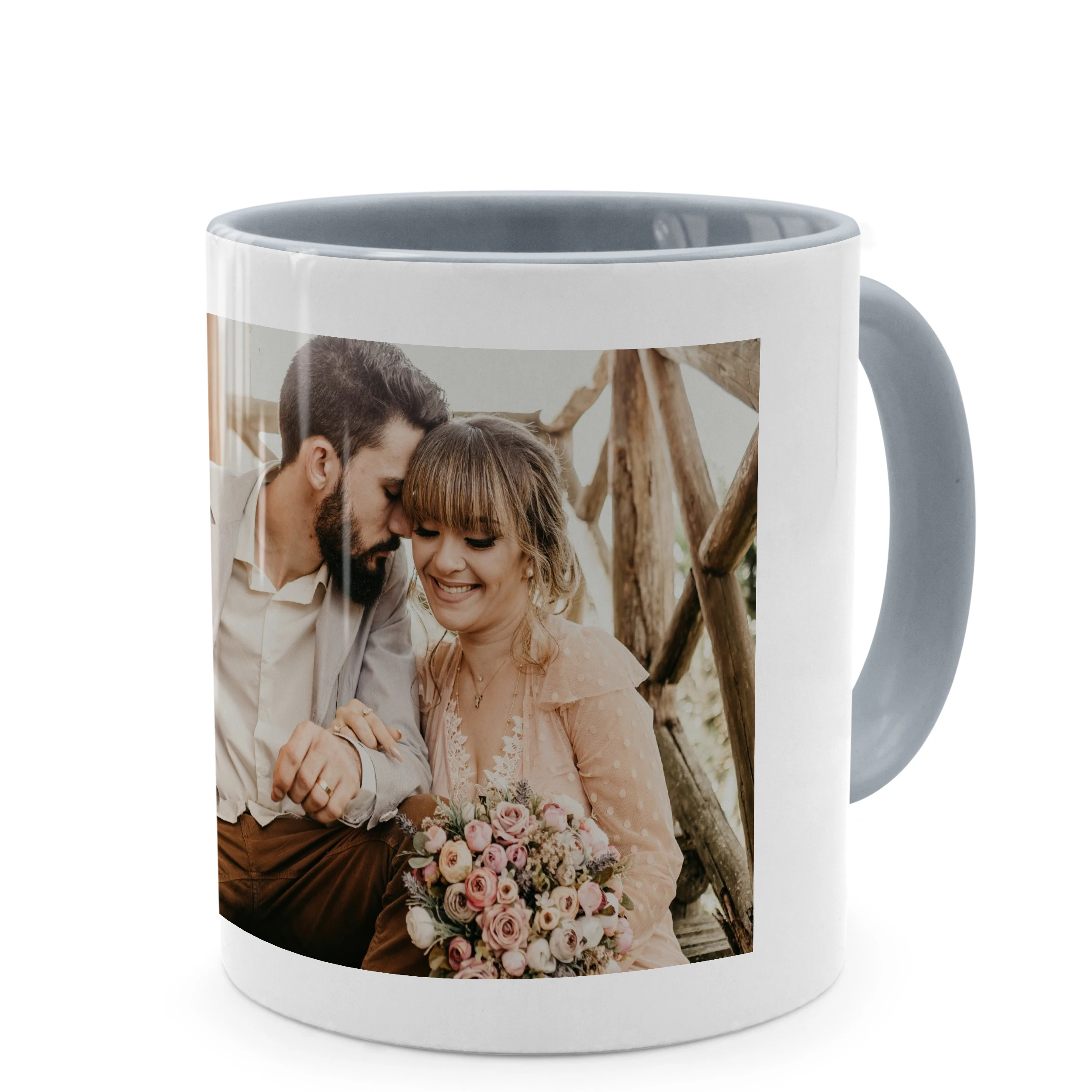 Zweifarbtasse Grau