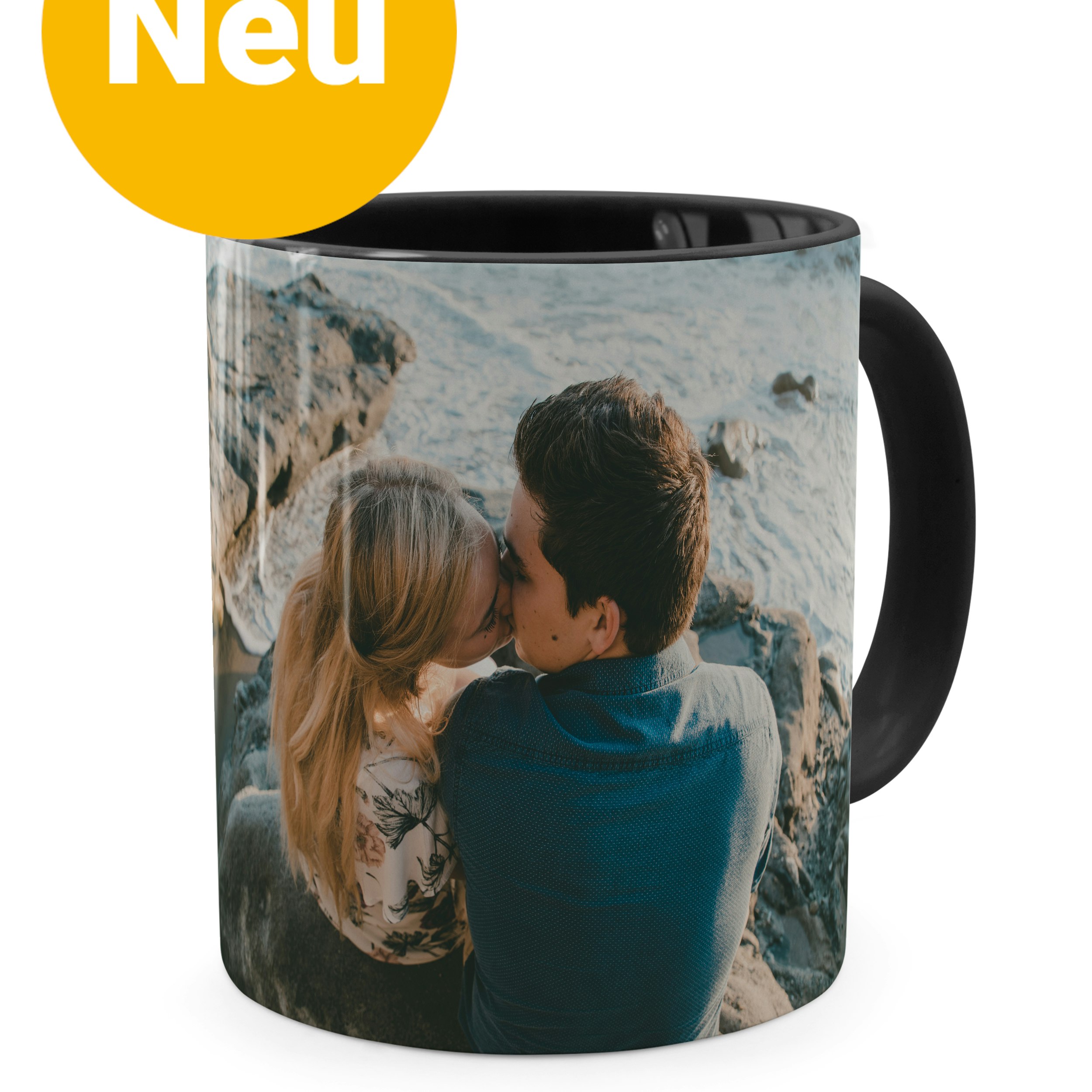 Zweifarbtasse Schwarz