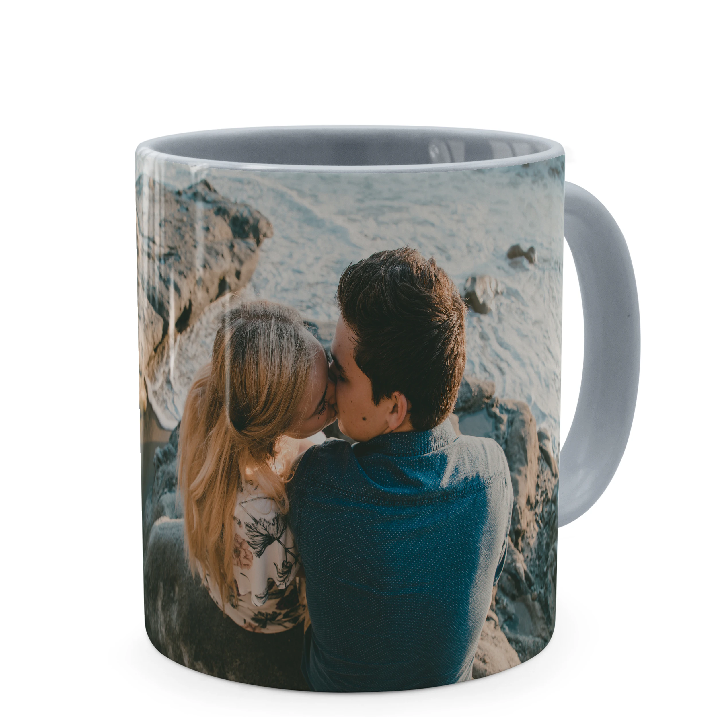 Zweifarbtasse Grau