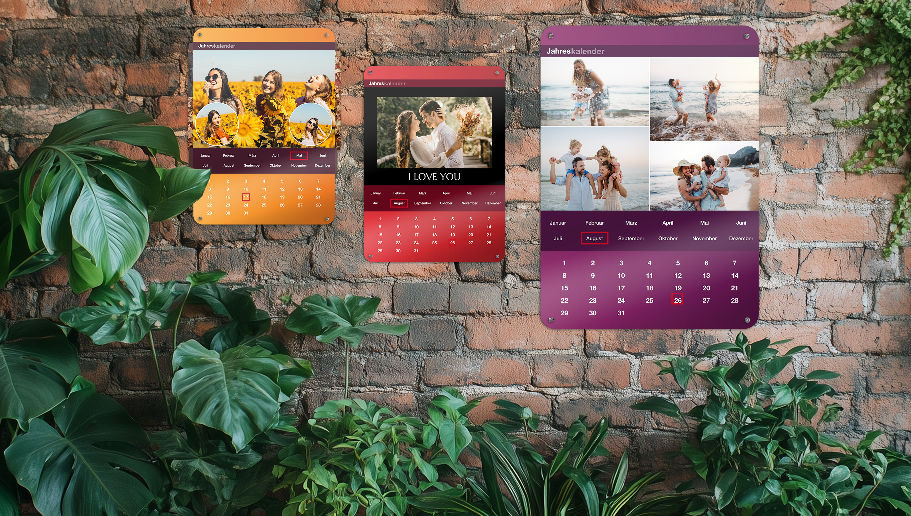 Ewiger Kalender - Dauerkalender mit Fotos bedrucken lassen