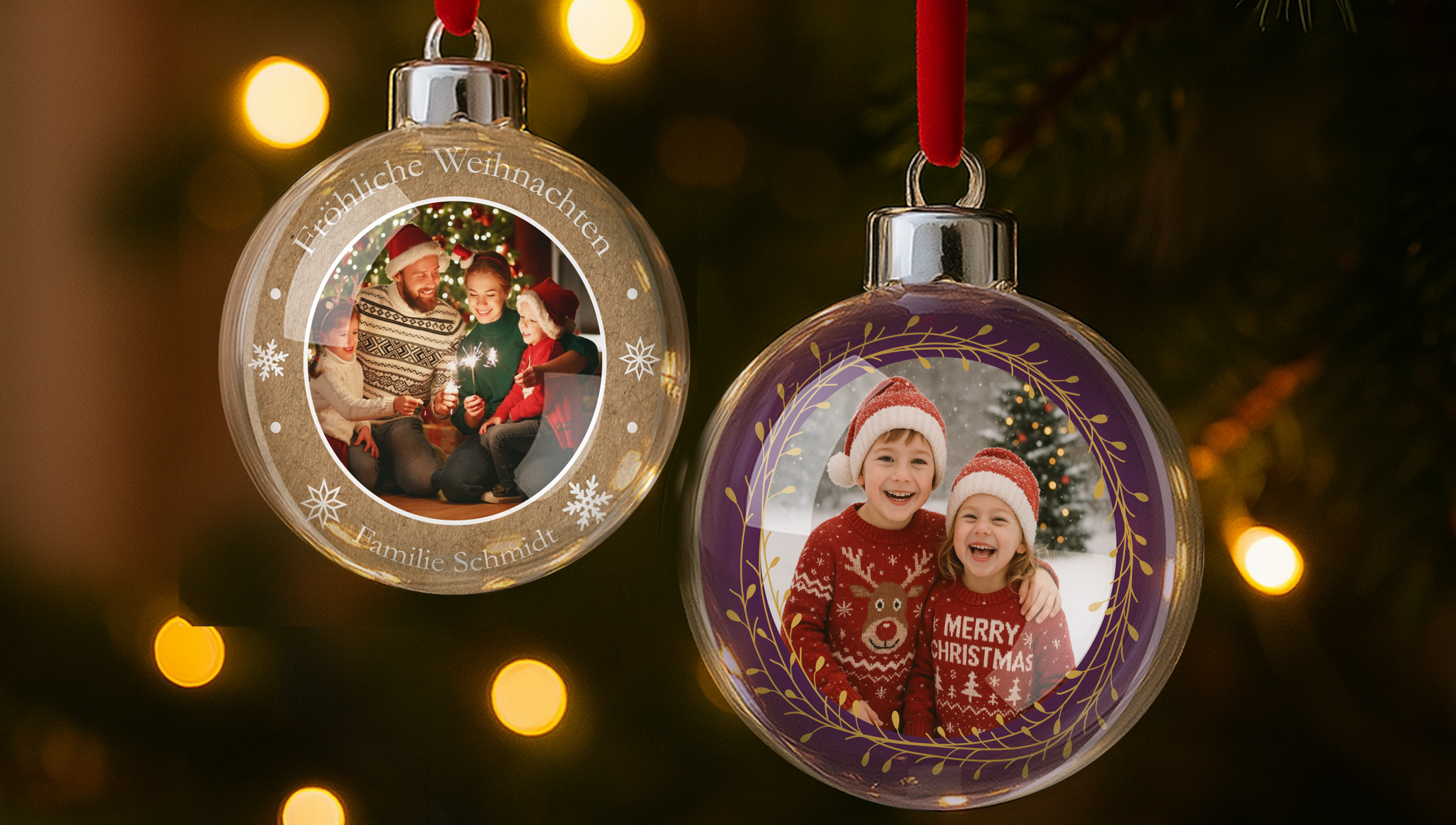 Foto-Weihnachtskugel als besonderes Weihnachtsgeschenk