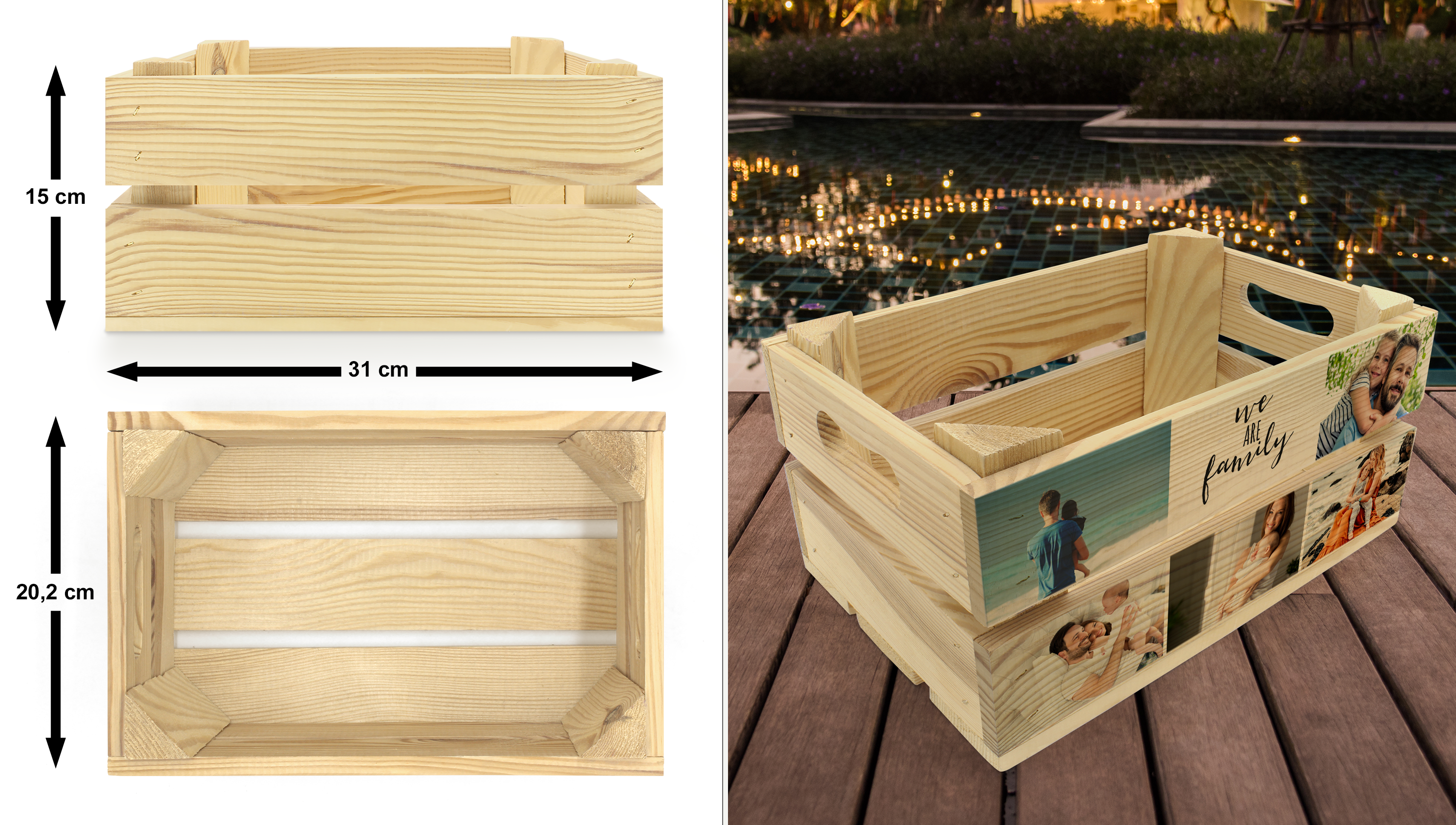 Adventskalender in der Holzkiste: DIY Adventskiste bedrucken