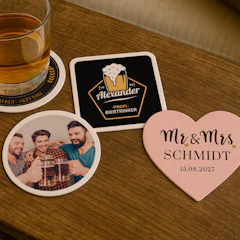 Bierdeckel mit Foto