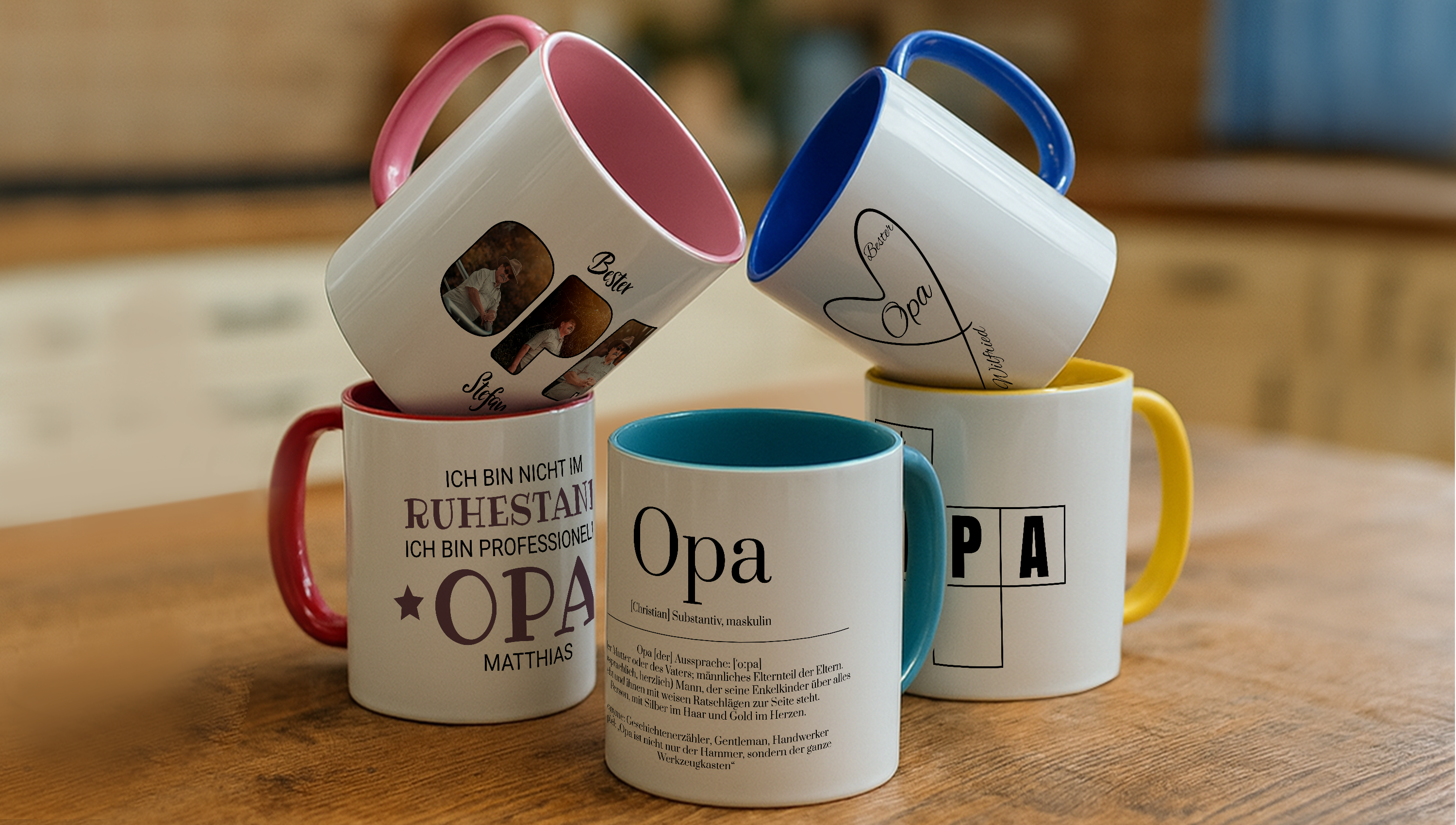 Super Opa Tasse mit Wunschname selbst gestalten