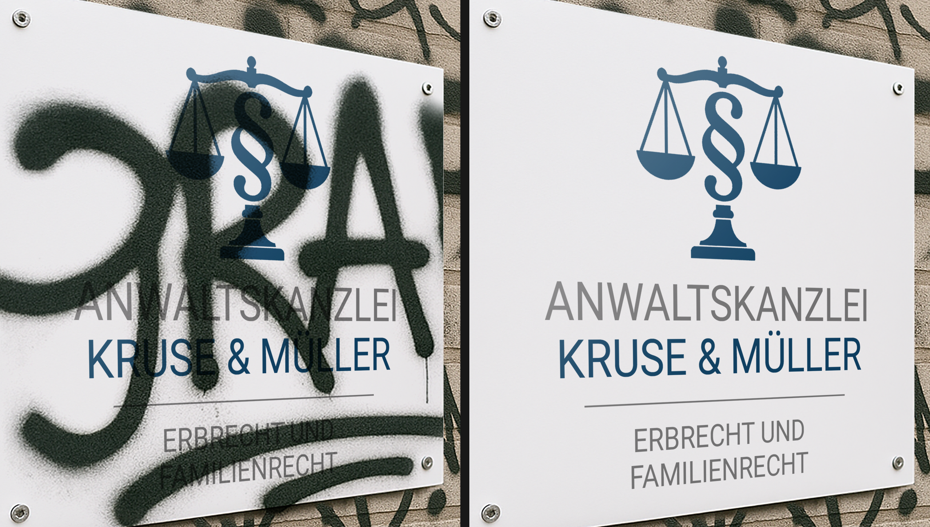 Hochwertige Schilder mit Anti-Graffiti-Schutzlaminat