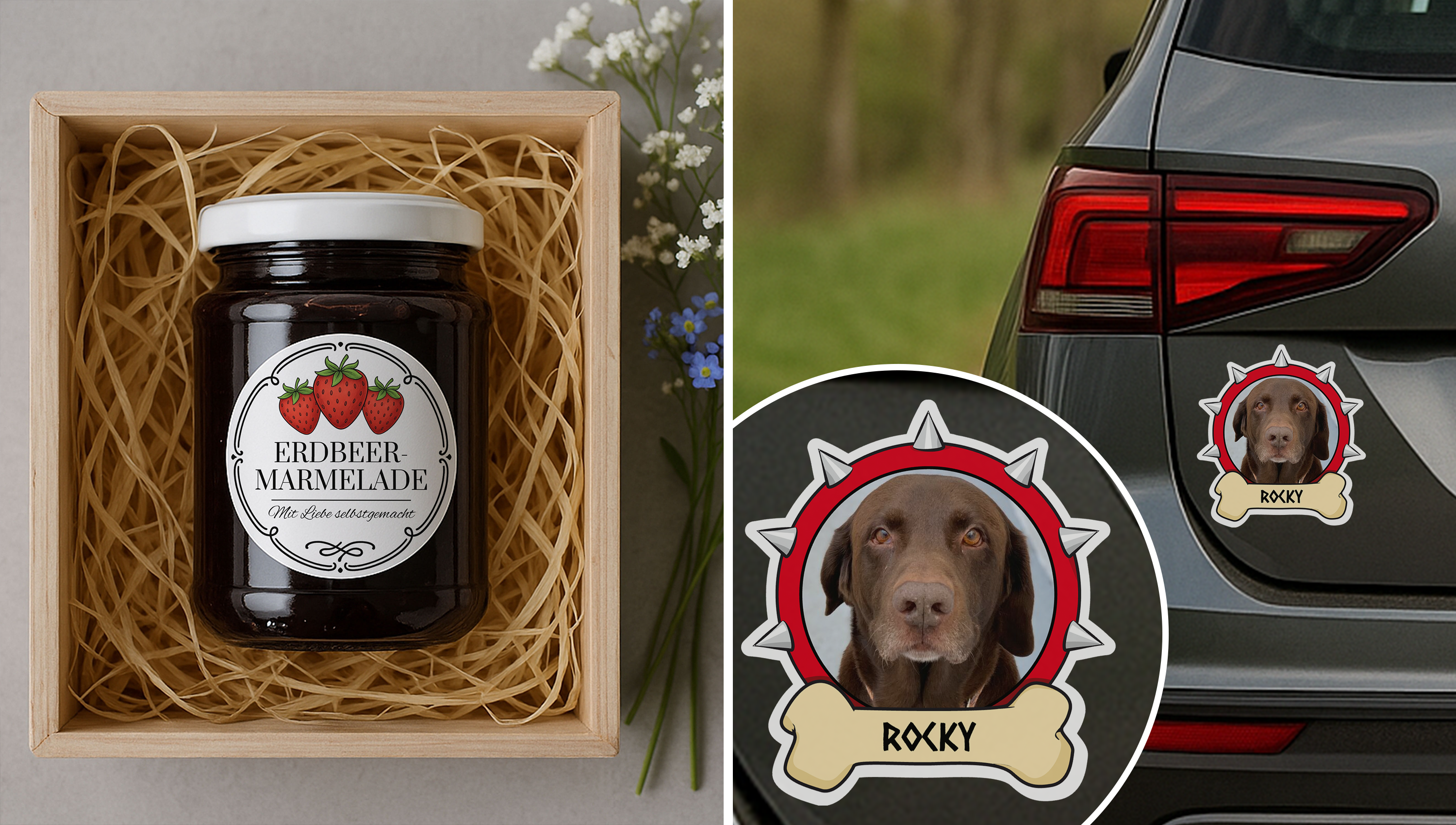 Sticker mit eigenem Motiv: Aufkleber mit Foto selbst gestalten