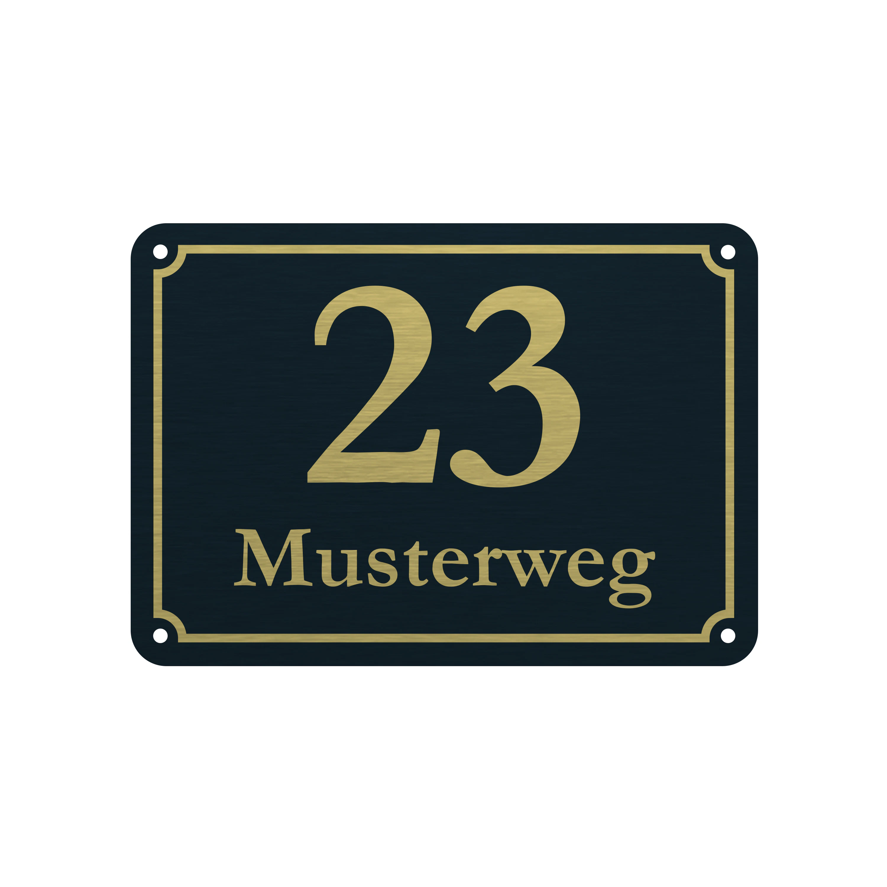 Hausnummernschilder Gold