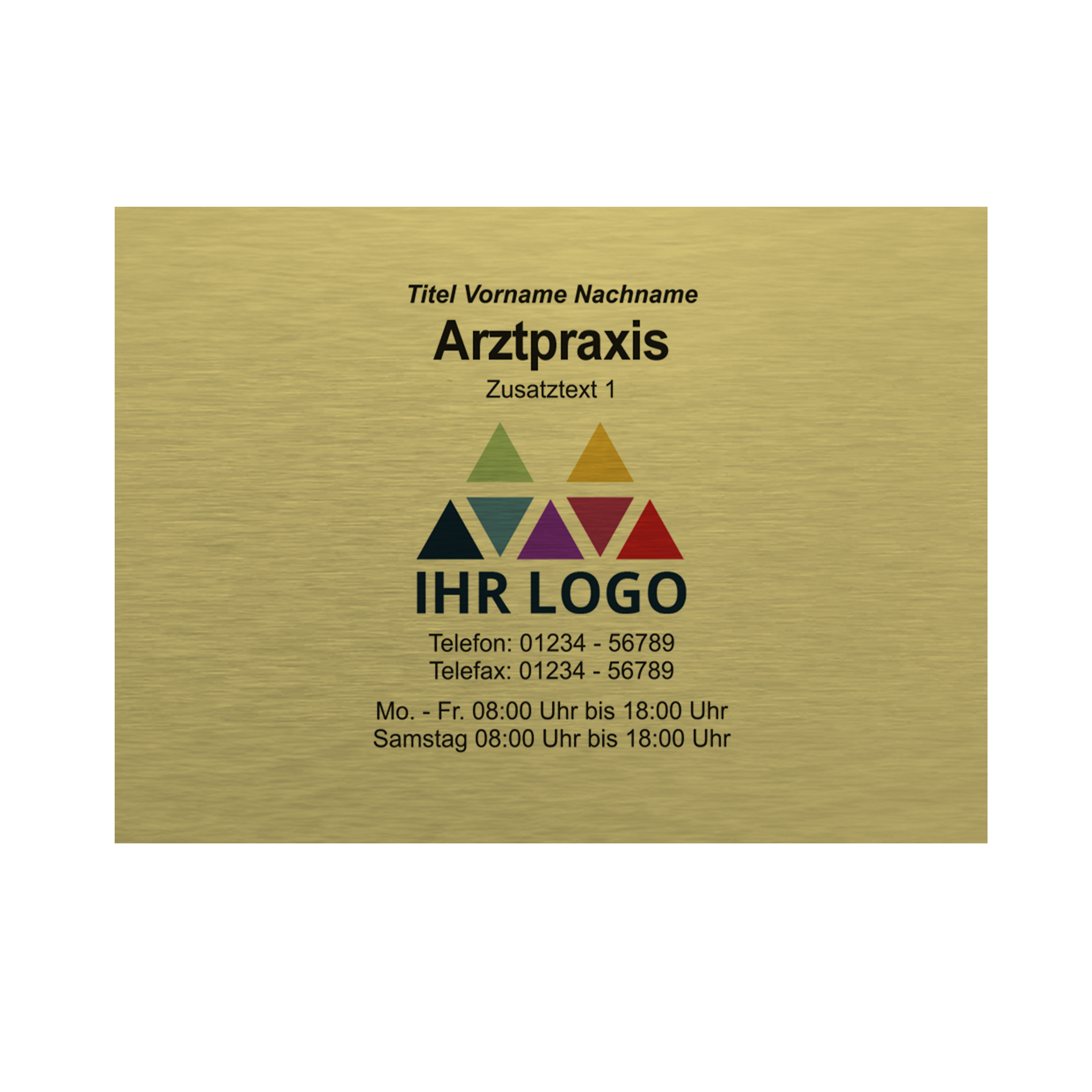 Praxisschilder Gold