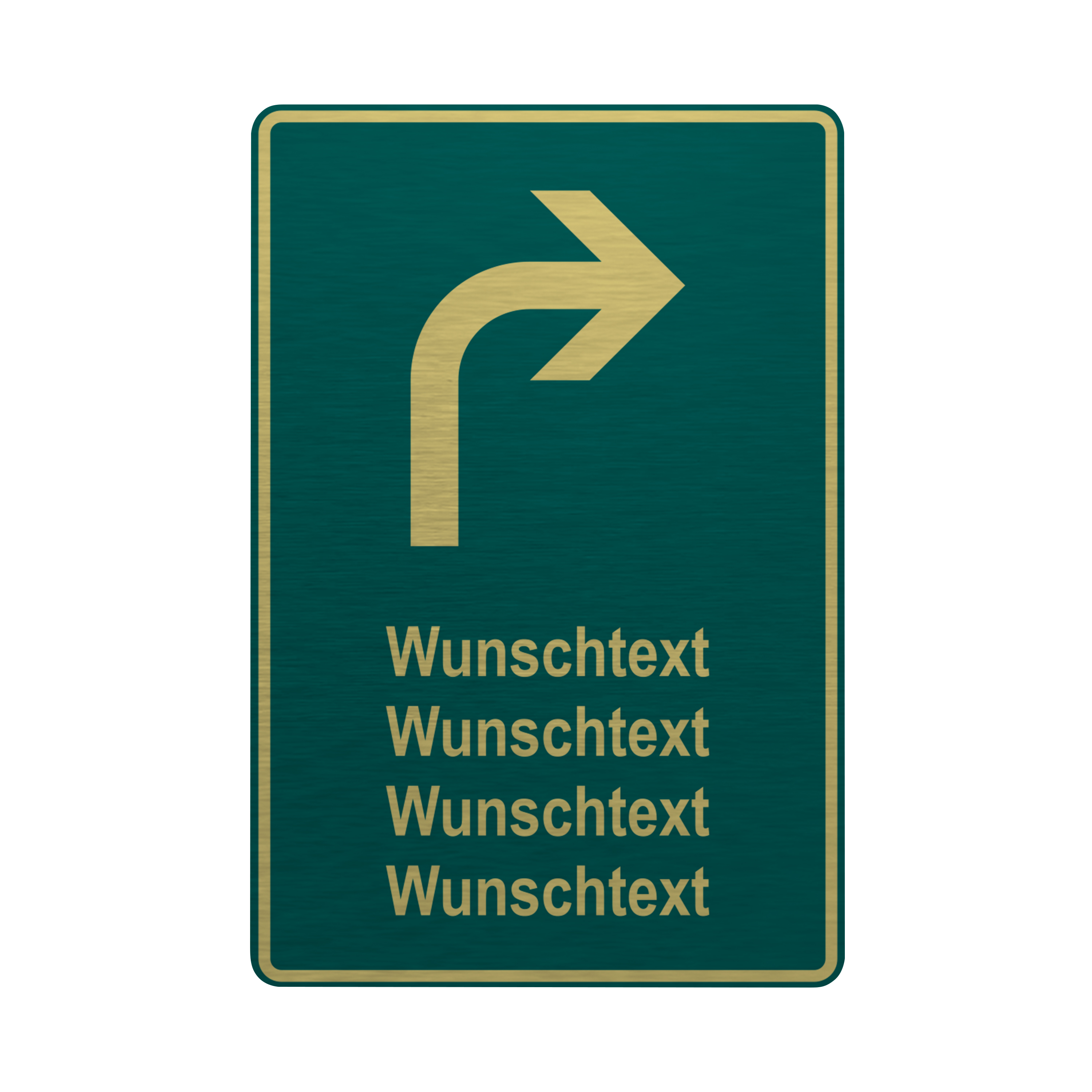 Richtungsschilder Gold