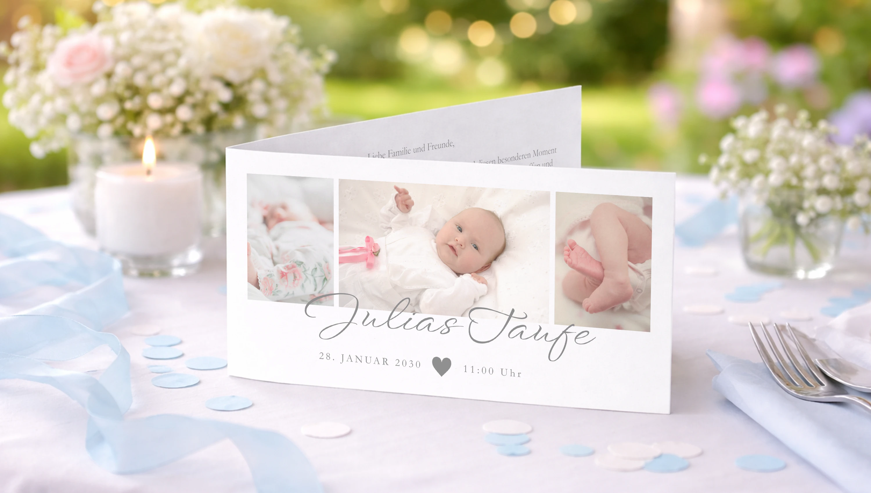 Taufkarten erstellen: Deine Einladungs- oder Danksagungskarten zur Taufe