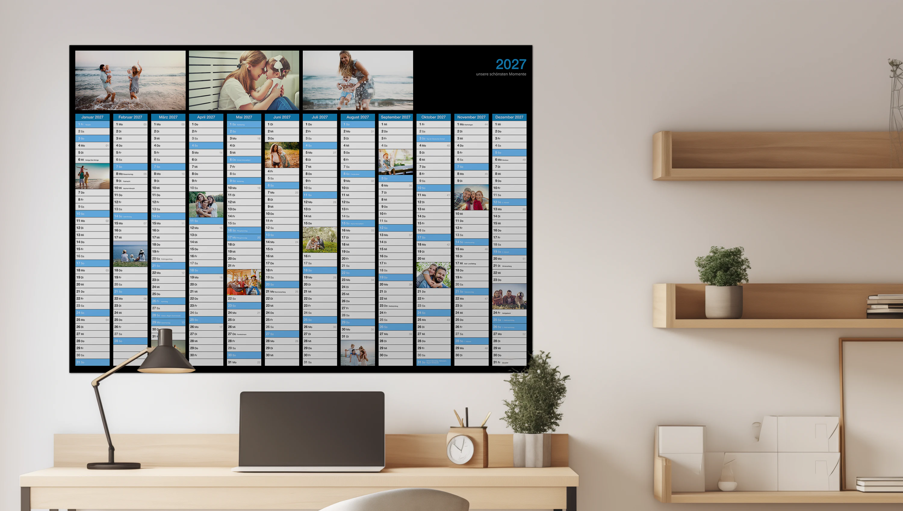 Terminkalender mit Fotos - Organisation trifft Kreativität