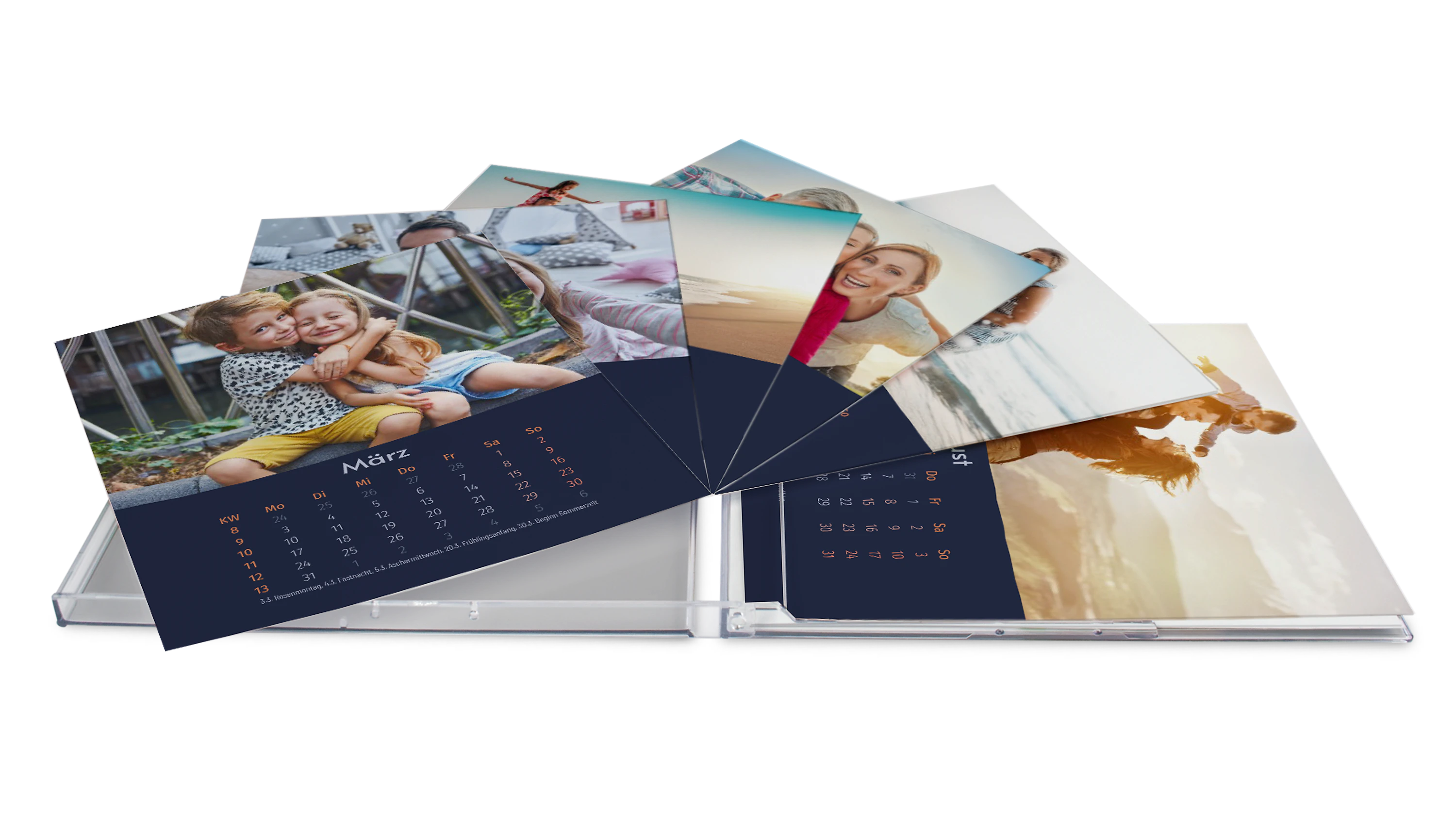 Persönlicher Kalender in CD-Hülle