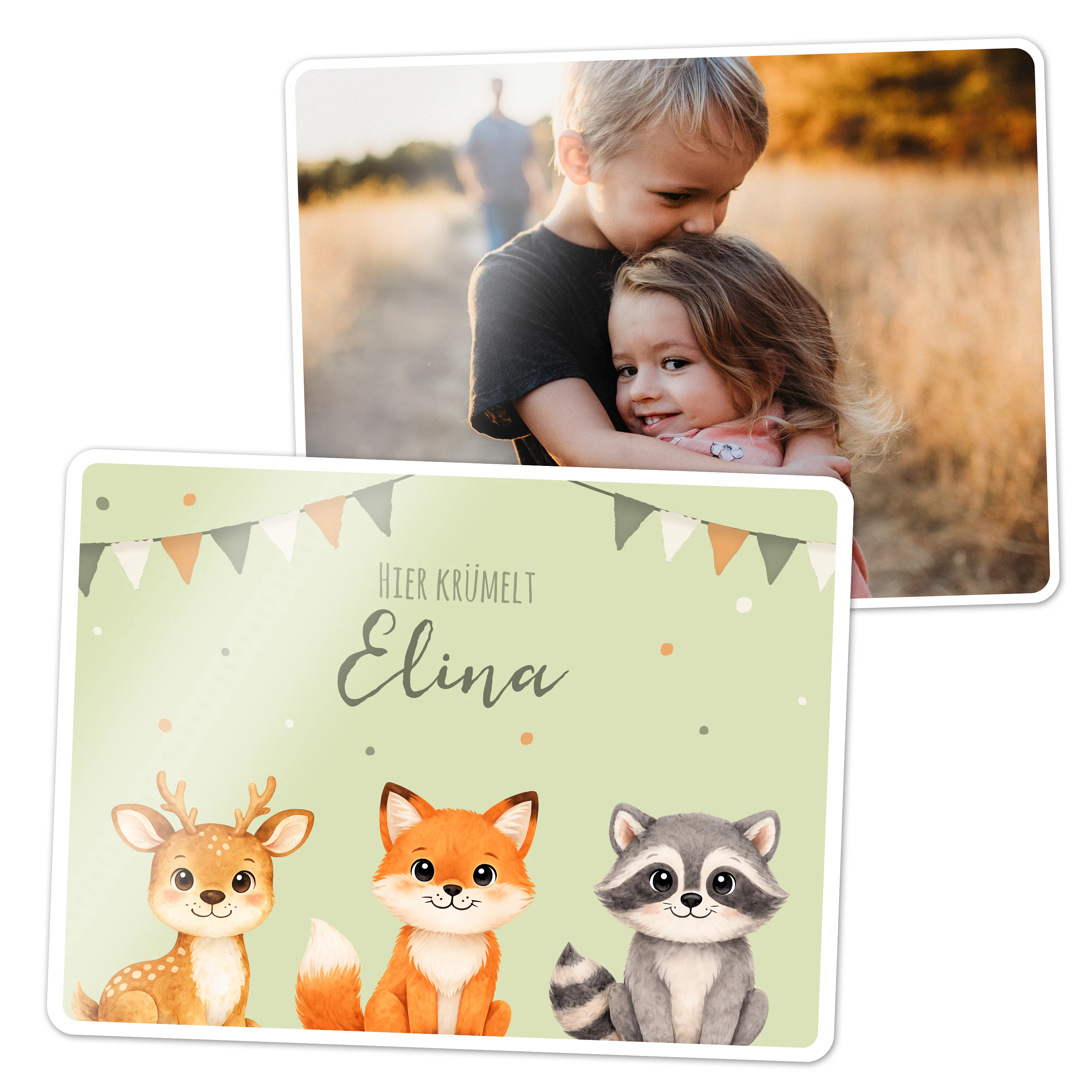 Personalisiertes Tischset mit Foto oder Namen