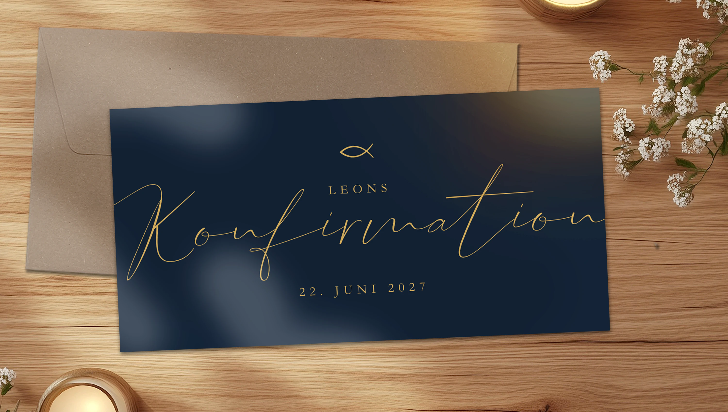 Karten zur Konfirmation drucken: Konfirmationskarten online gestalten