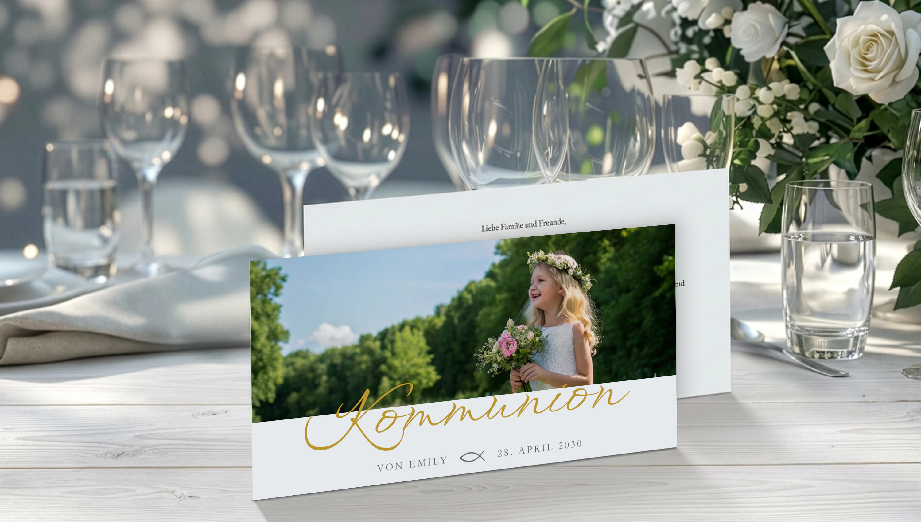 Einladungskarten Kommunion: Moderne Kommunionskarten online gestalten