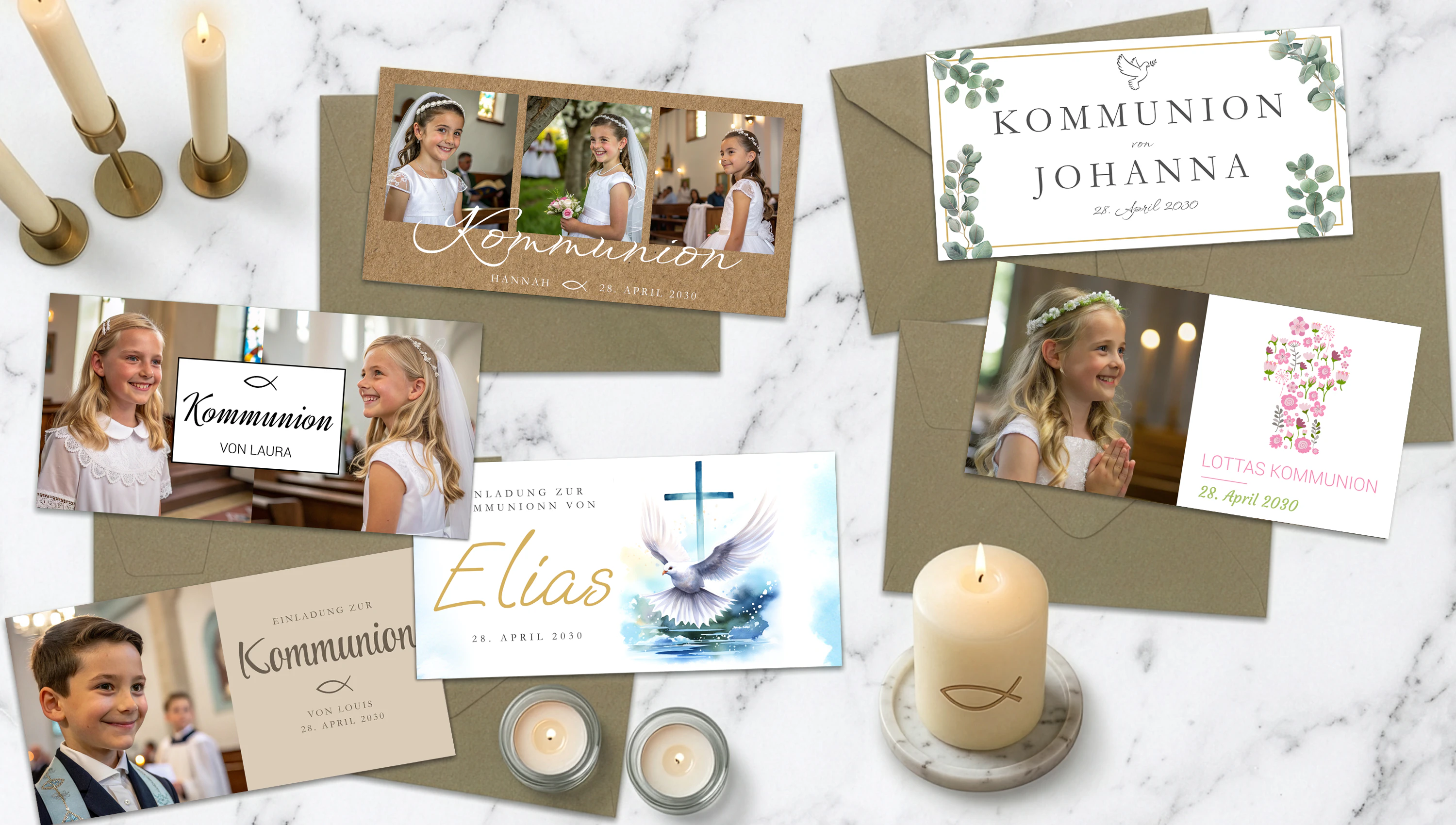 Kommunionskarten erstellen: Was schreibt man auf Karten zur Kommunion?