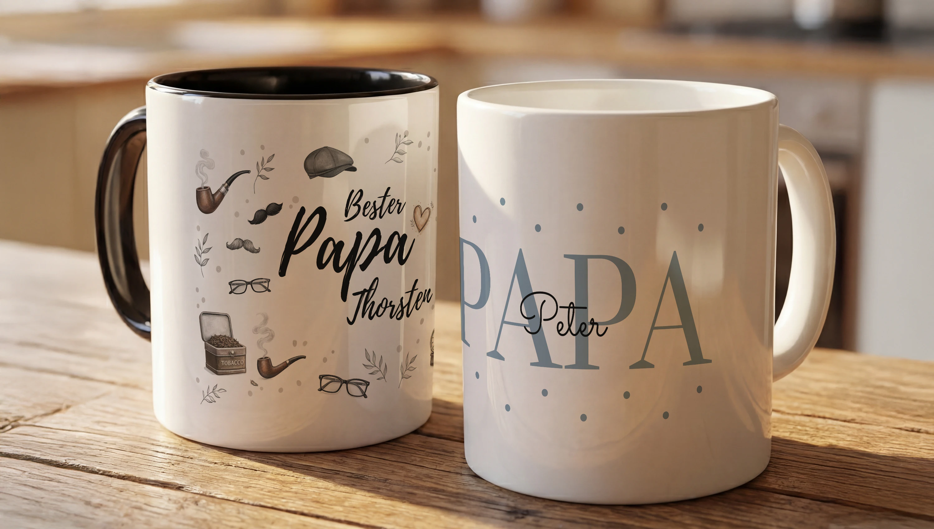 Vatertags-Geschenk mit eigenen Fotos, Namen oder Text