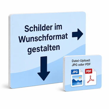 Ihr Layout auf Alu-Dibond als Schild