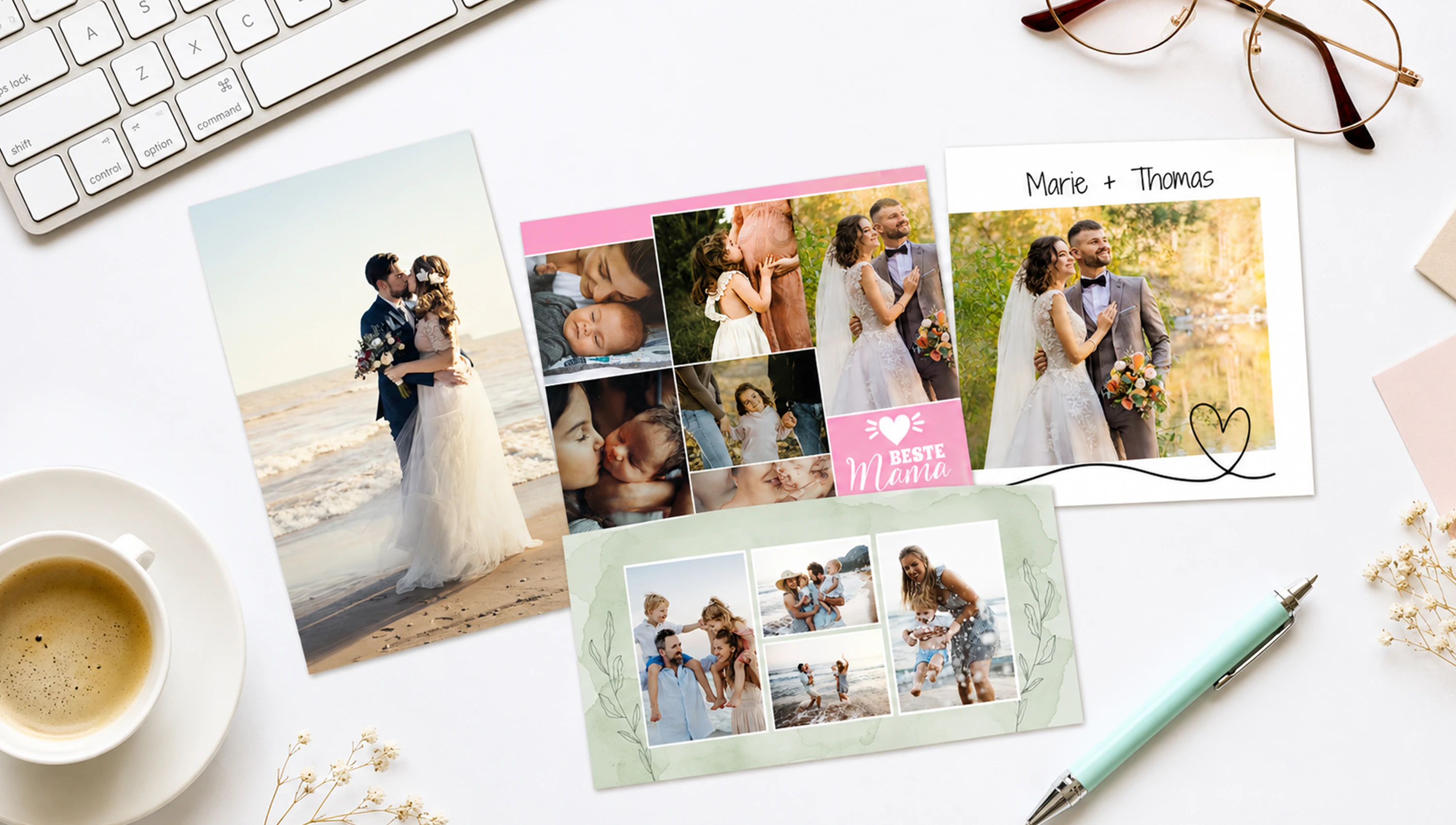 Fotokarten selbst gestalten: Karten mit Foto und Wunschtext bedrucken