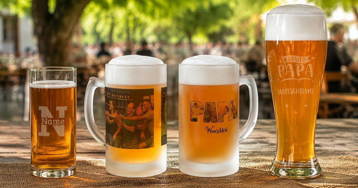 Bierglas bedrucken: Biergläser mit Foto gestalten