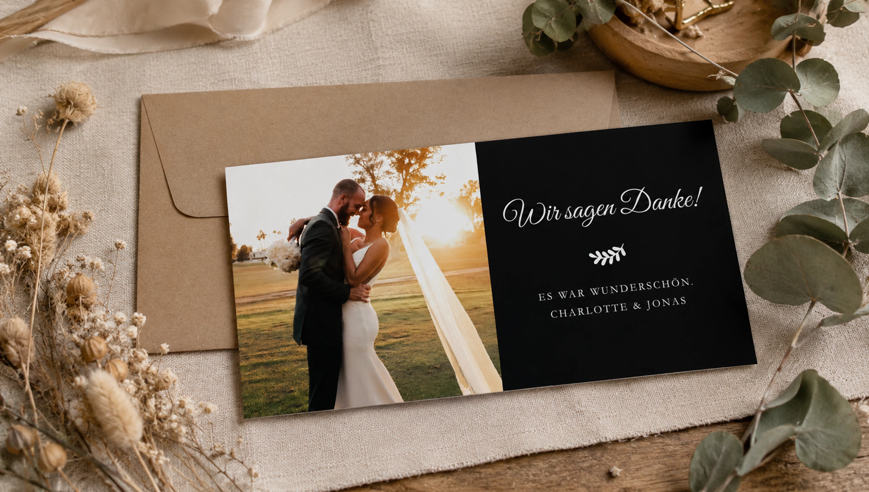 Romantische Karten zur Hochzeit erstellen & drucken lassen