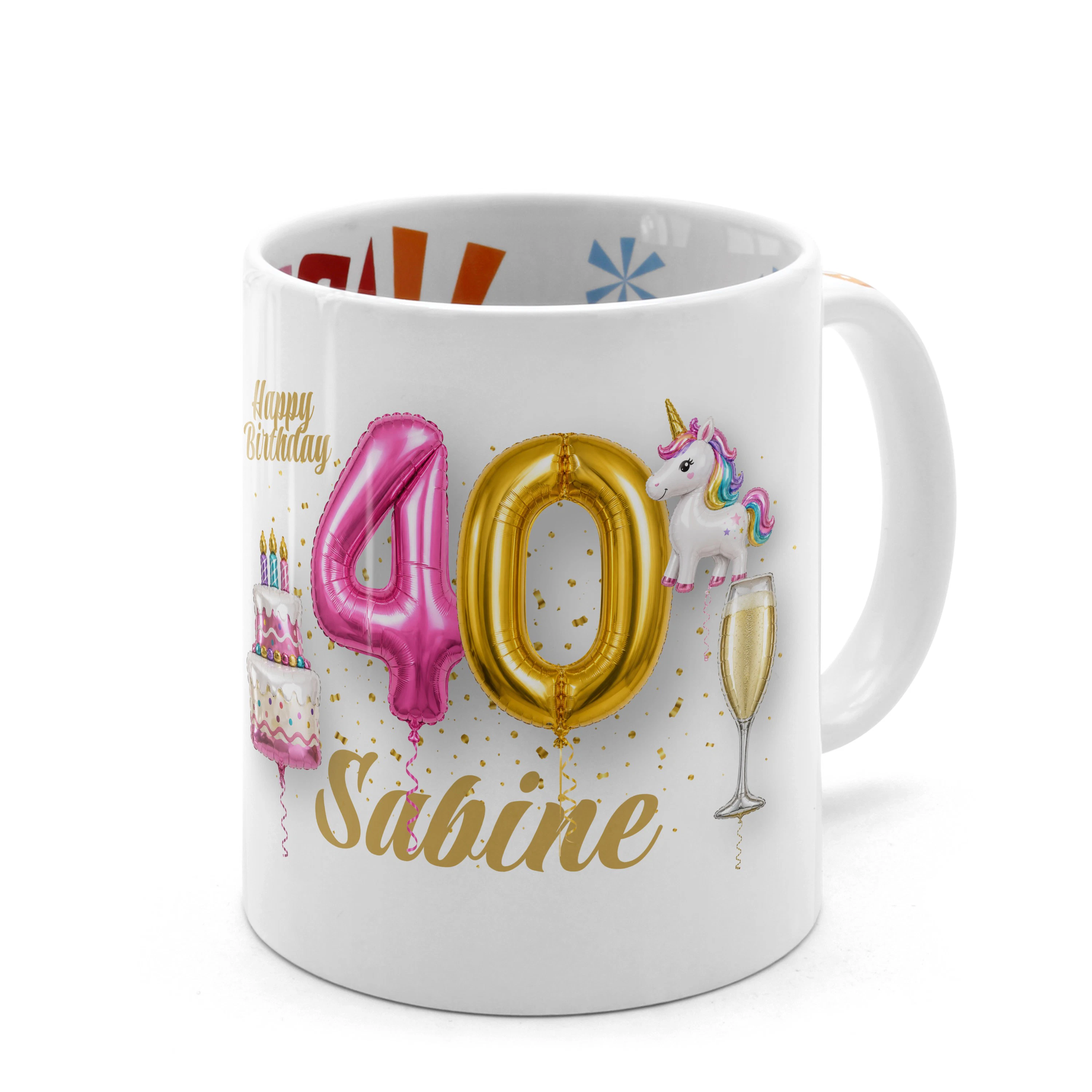 Birthday Mug mit Ballons