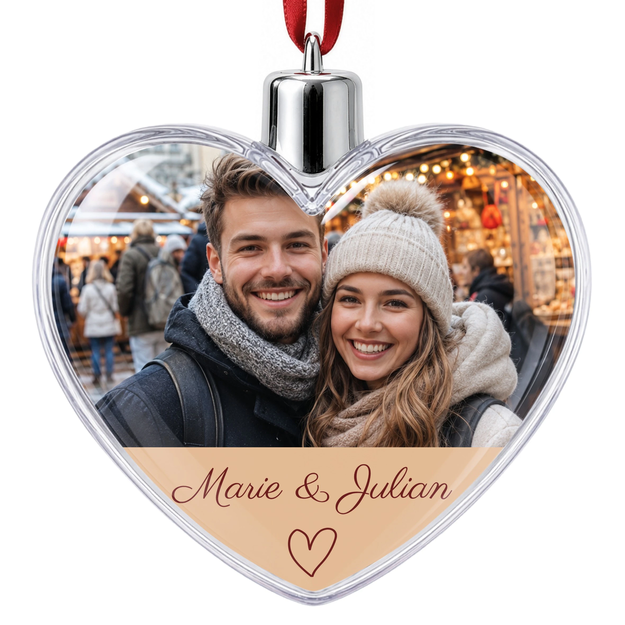 Herz-Weihnachtskugel